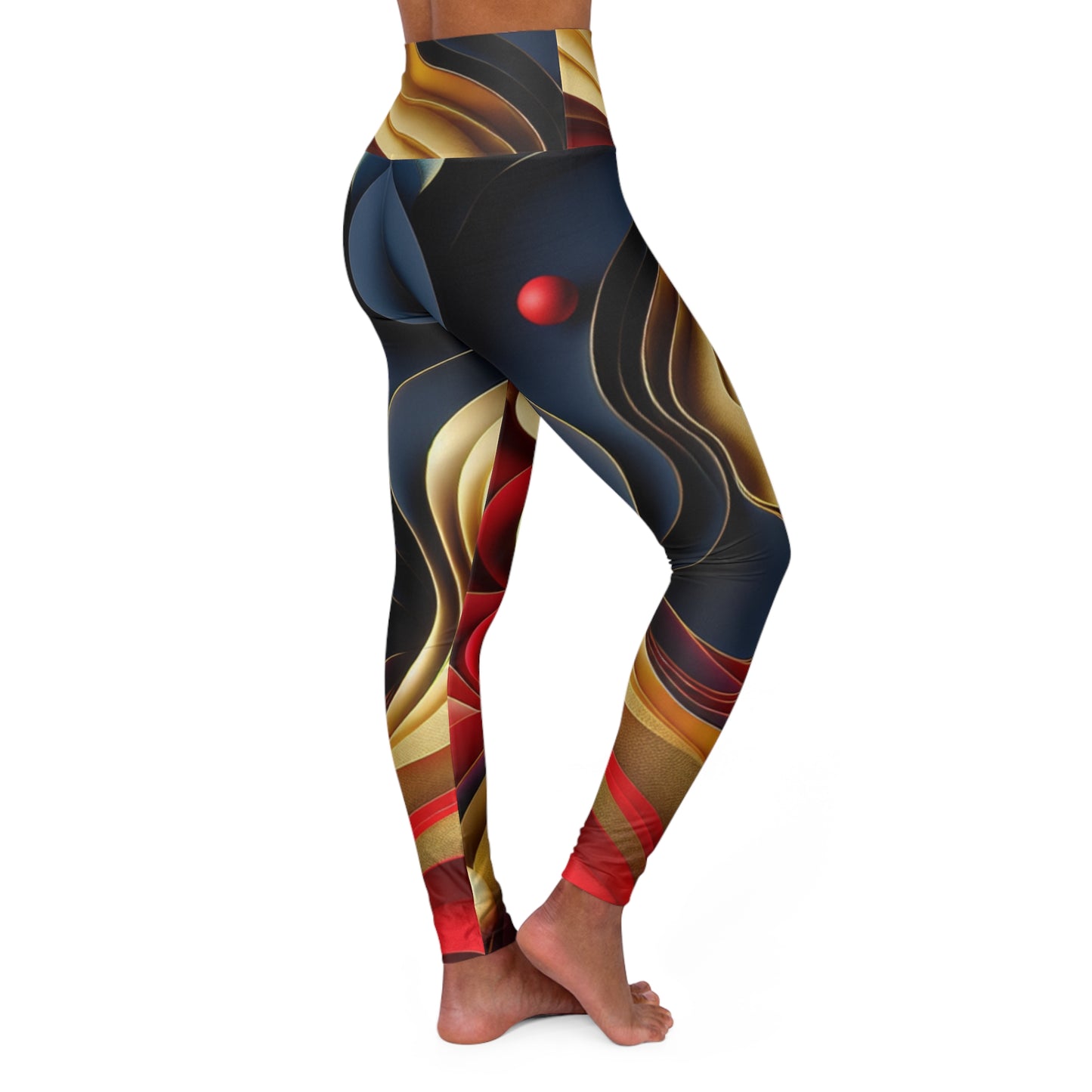 Vibrant Abstract High Waisted Yoga Leggings, (Matching Hoodie Available), Activewear for Fitness, Trendy Exercise Pants, Gift for Gym Lovers