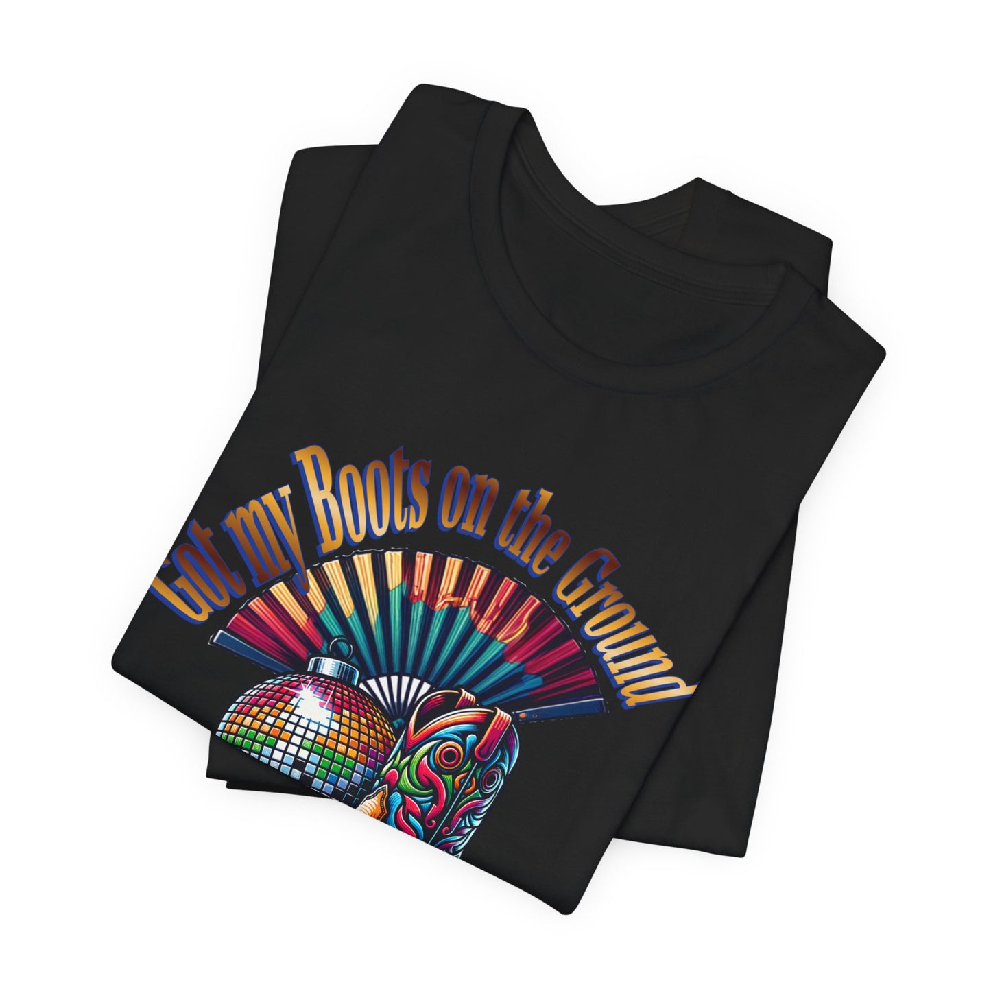 Boots on the Ground Groove Tee, Disco Ball Unisex Jersey Tee - Fun Tee for Latest Dance Crave Boots on the Ground Music Lovers