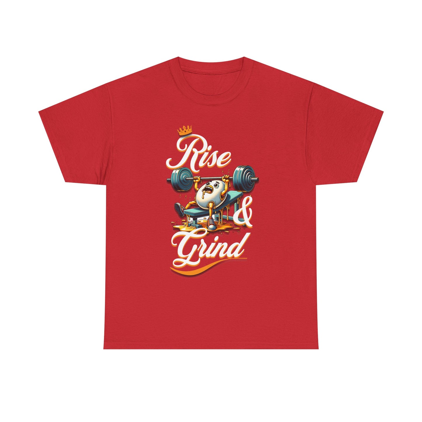 Egg-cellent Grind T-Shirts, Rise & Grind Gym Motivational Unisex Tee, Humorous T-Shirt for Fitness Enthusiasts, Motivational Cute Fitness T-Shirt