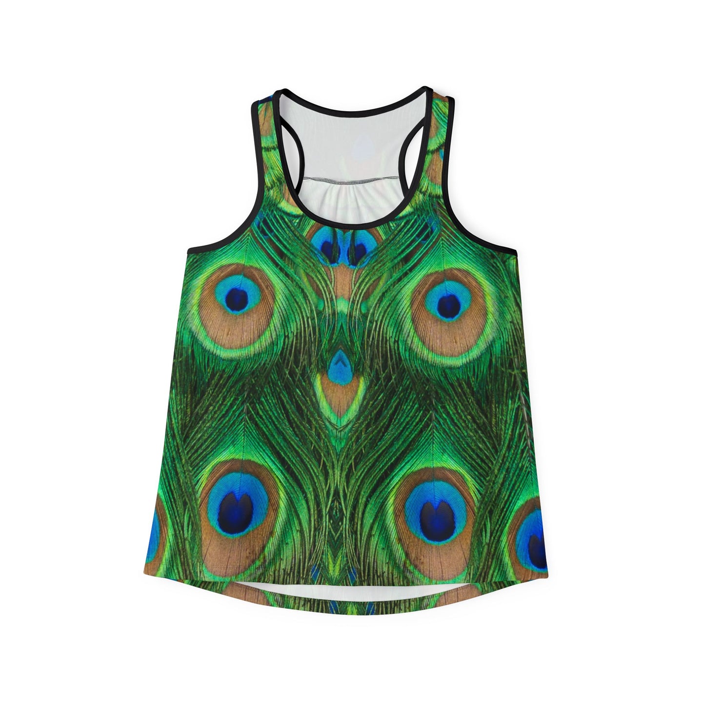 Vibrant Peacock Print Women's Tank Top, Perfect for Summer and Special Occasions, Matching Yoga Pants Sold Separately, Peacock Lover Merch