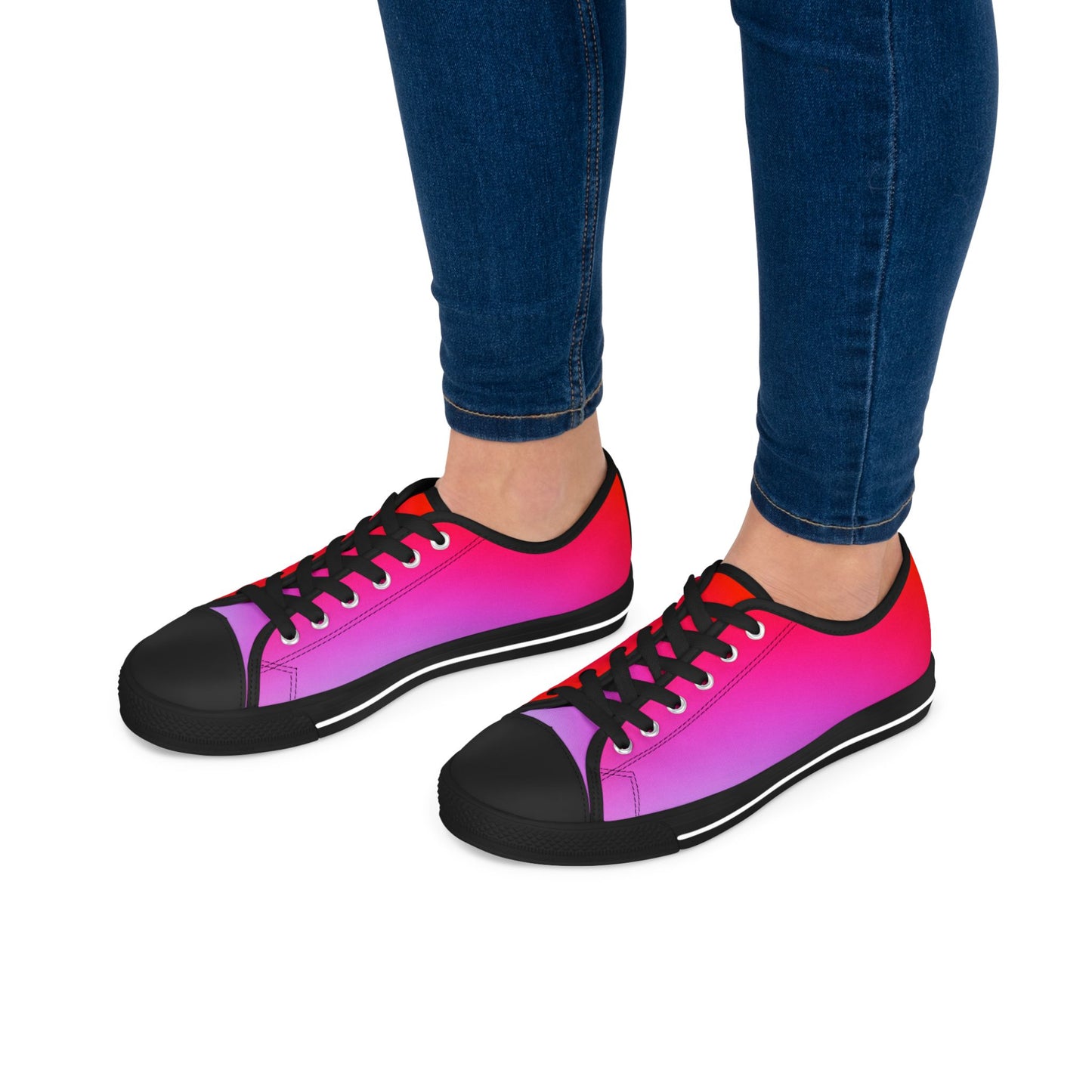 Gradient Women's Low Top Sneakers, Stylish Casual Women Shoes, Trendy Women Sneakers, Cute Summer Footwear, Gift for Her
