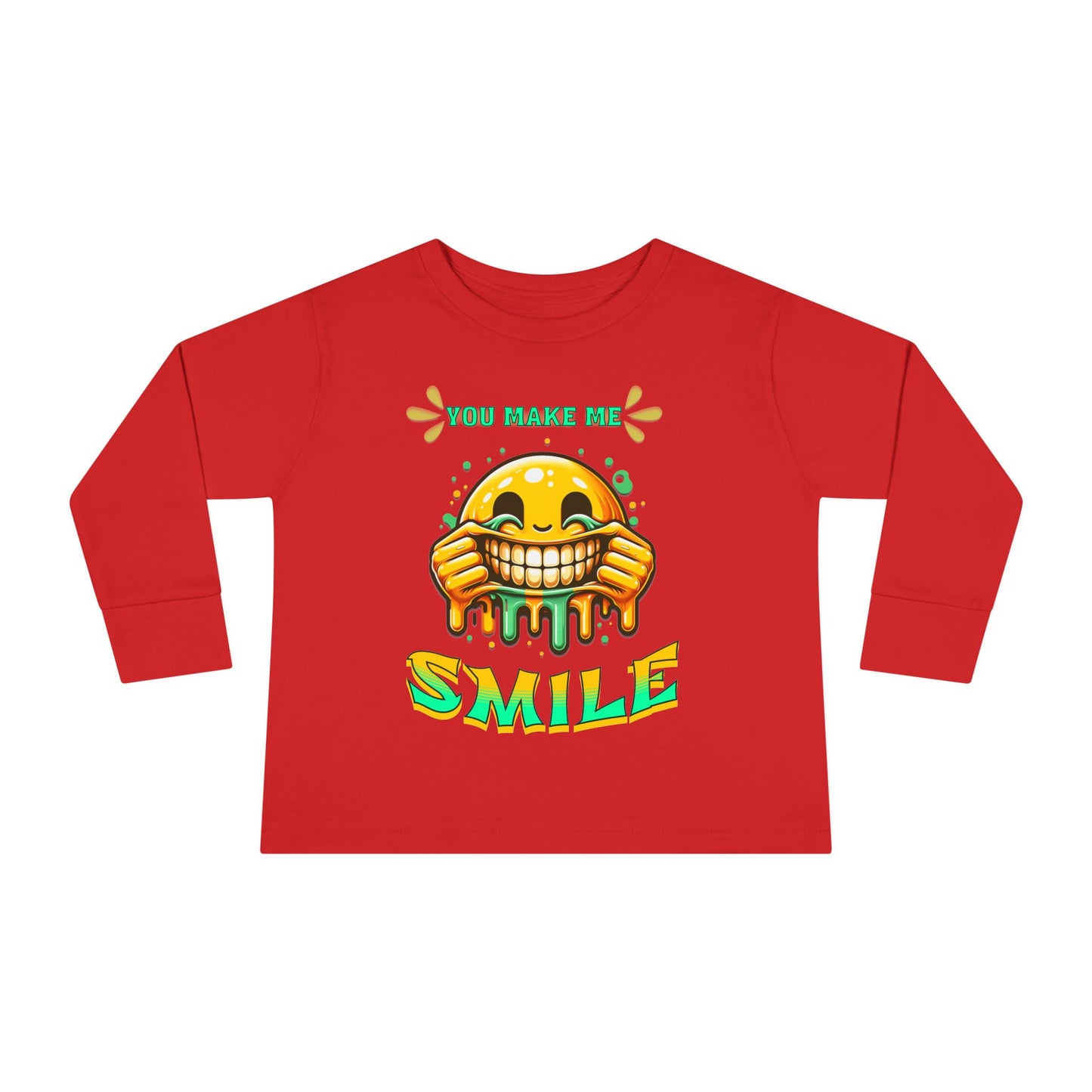 You Make Me Smile Toddler Long Sleeve Tee, Cute Kids T-Shirt, Joyful Nursery Clothing, Gift for Toddlers, Fall Fashion T-Shirts