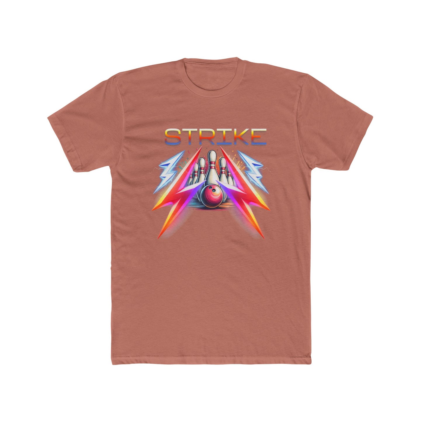 Retro Bowling Strike Unisex Cotton Crew Tee, When You Roll Up and Show Out on the Lanes, Strike Bowling T-Shirt for Men and Women