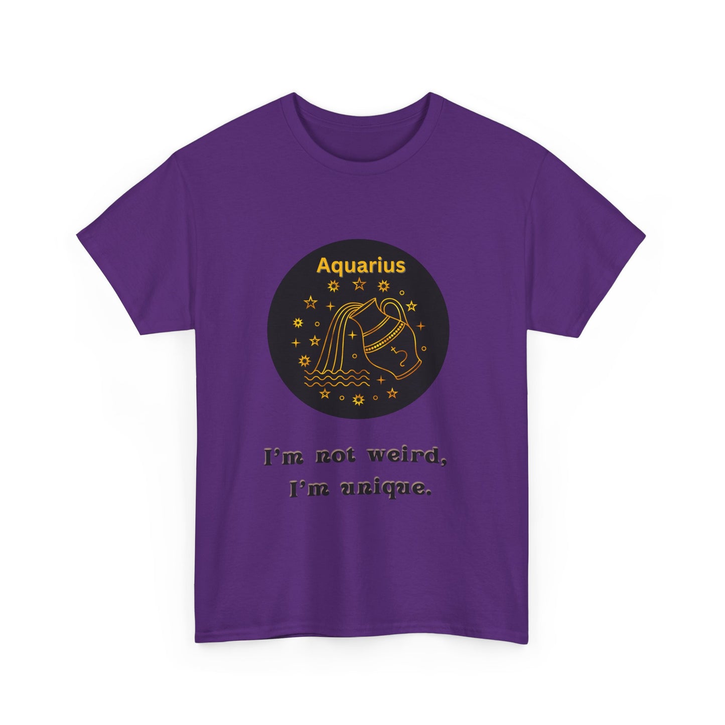 Aquarius T-Shirt, Aquarius Horoscope Gifts, Birth Month Gifts, Zodiac Sign T-Shirt Gifts, Astrology T-Shirt, Unisex Heavy Cotton Tee