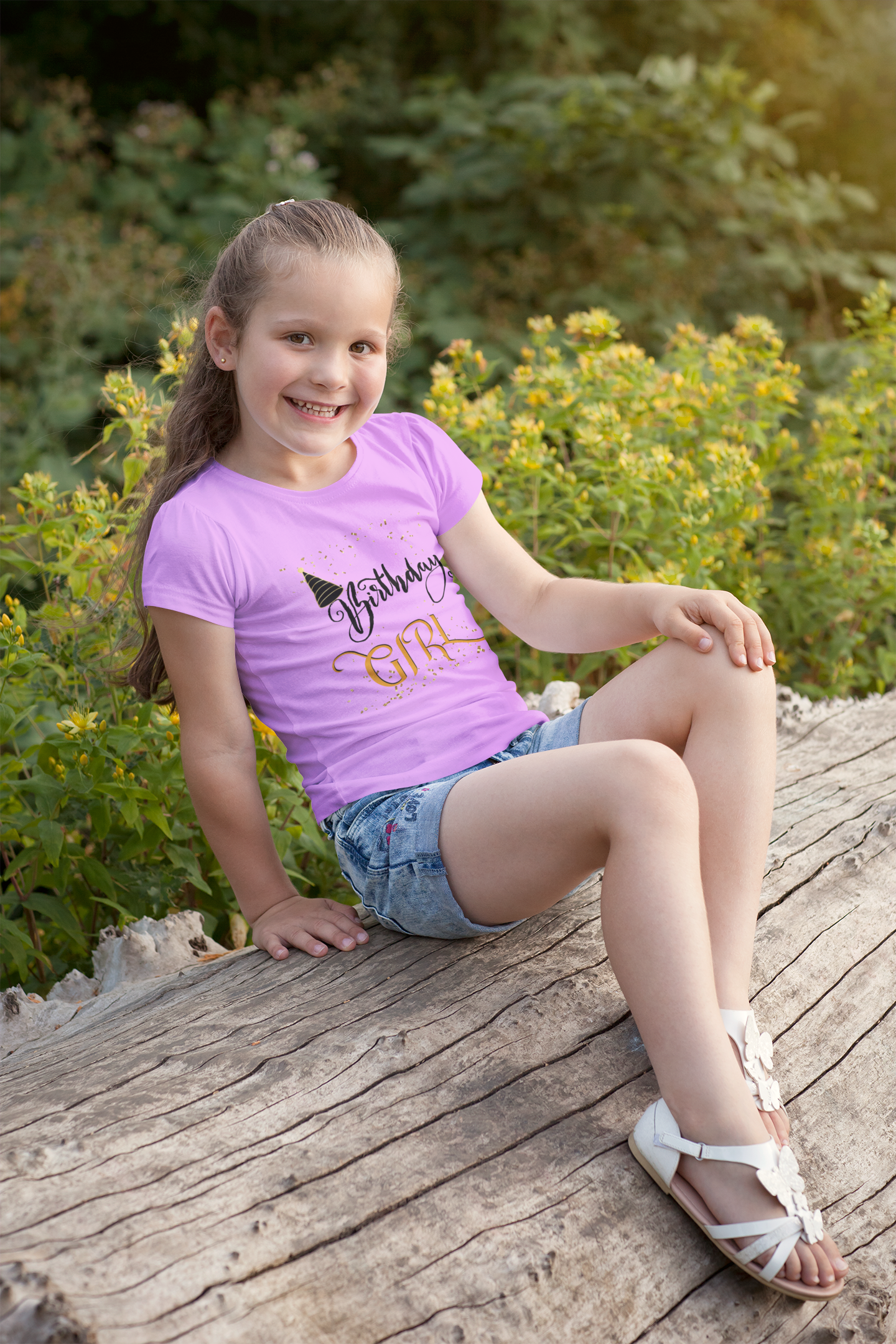 Birthday Girl Jersey Short Sleeve V-Neck Tee, Birthday T-Shirt for Women and Teens