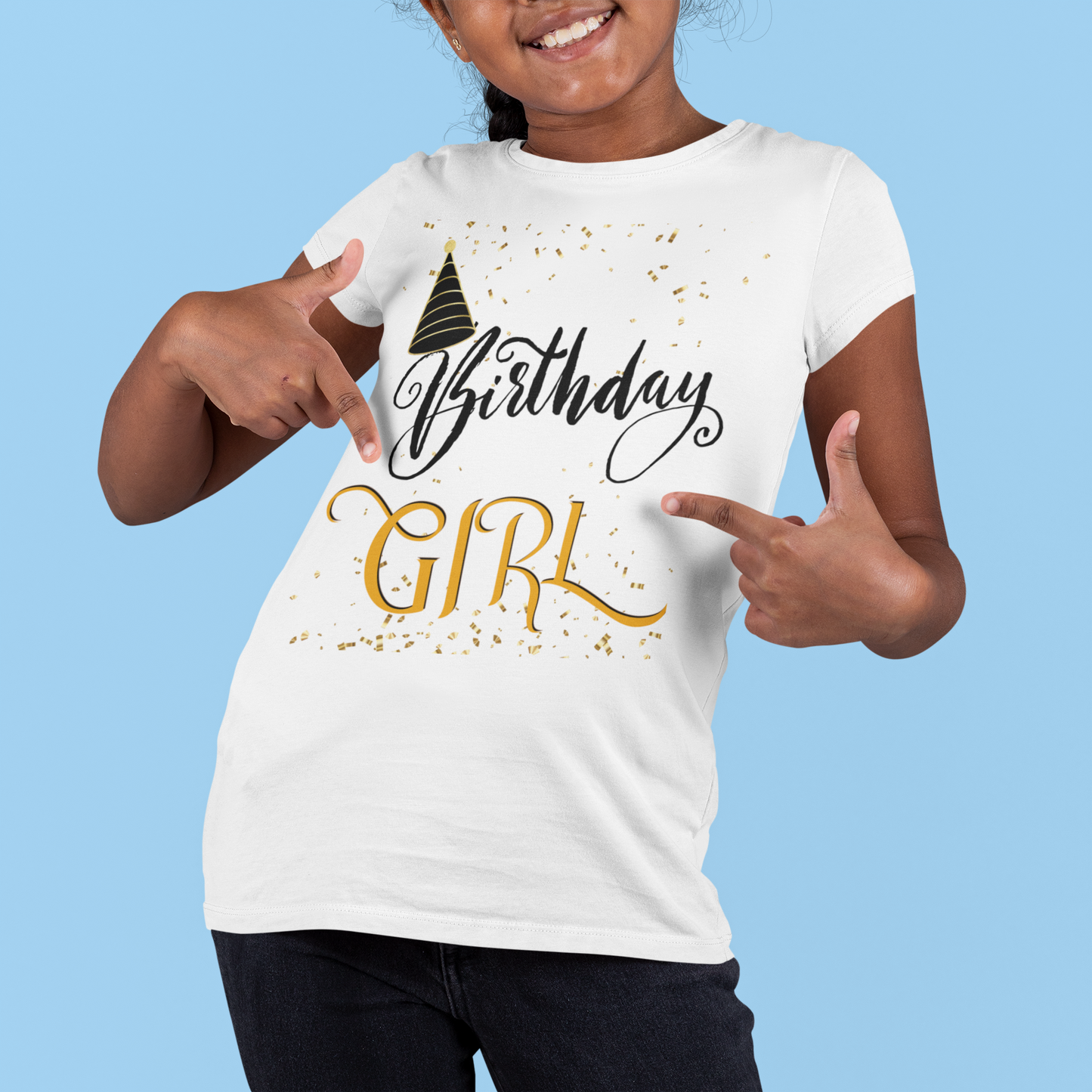 Birthday Girl Jersey Short Sleeve V-Neck Tee, Birthday T-Shirt for Women and Teens