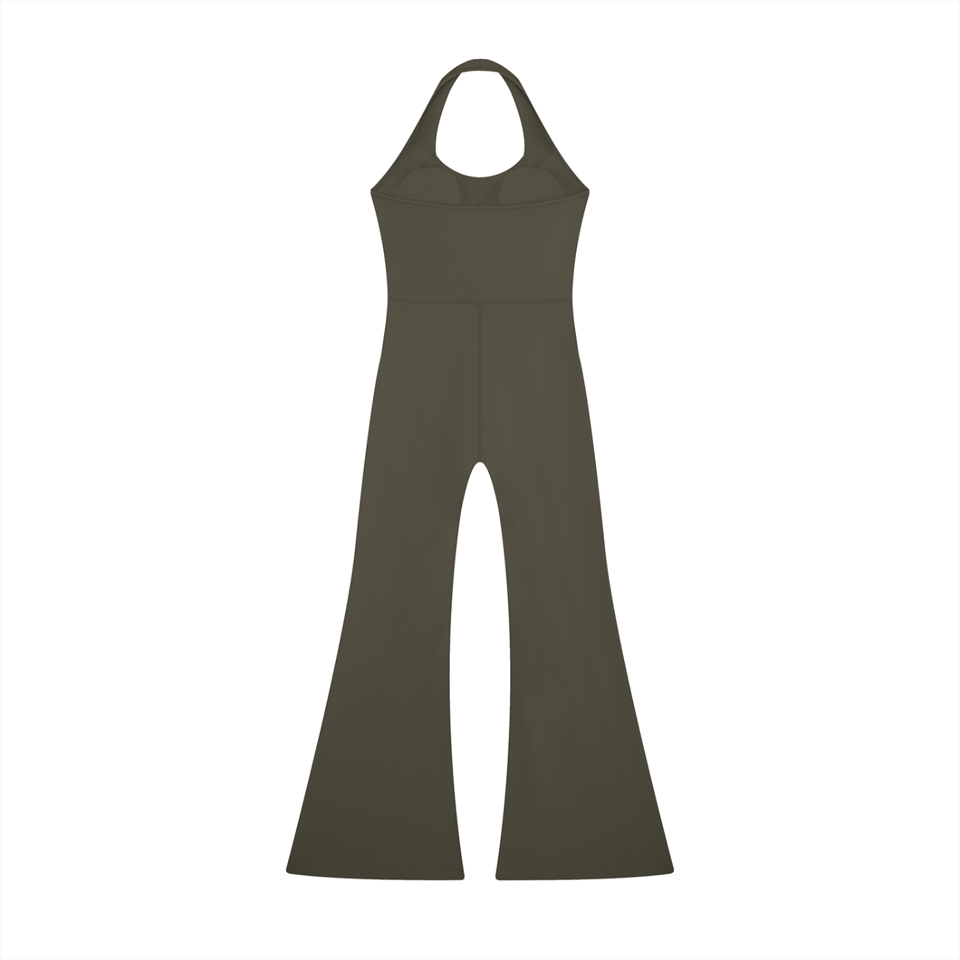 Women's Halter Flared Jumpsuit – Sleeveless Bodycon Maxi Jumpsuit for Gym, Casual & Holiday Wear