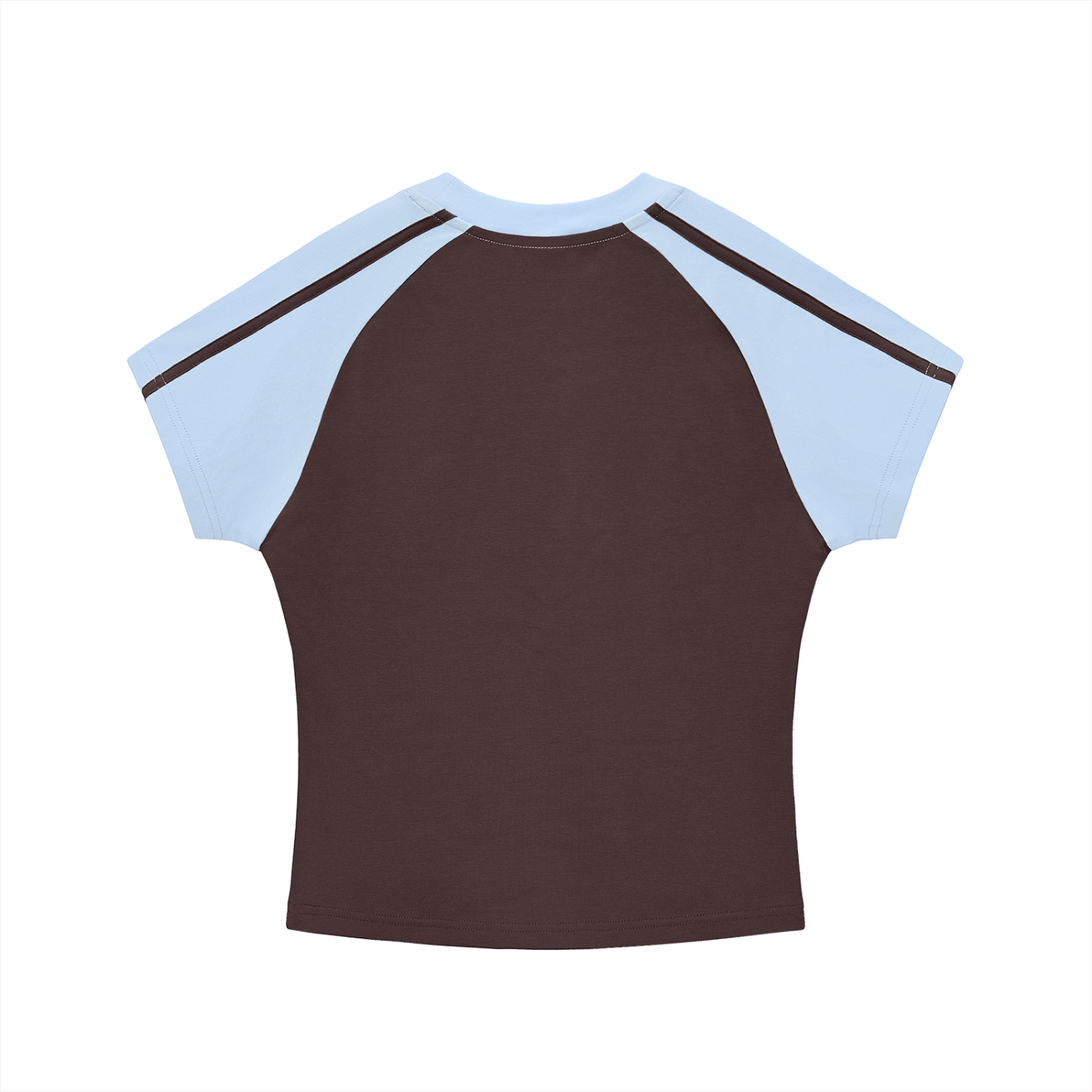 Contrast Stripes Bodycon Raglan Sleeve T-Shirt