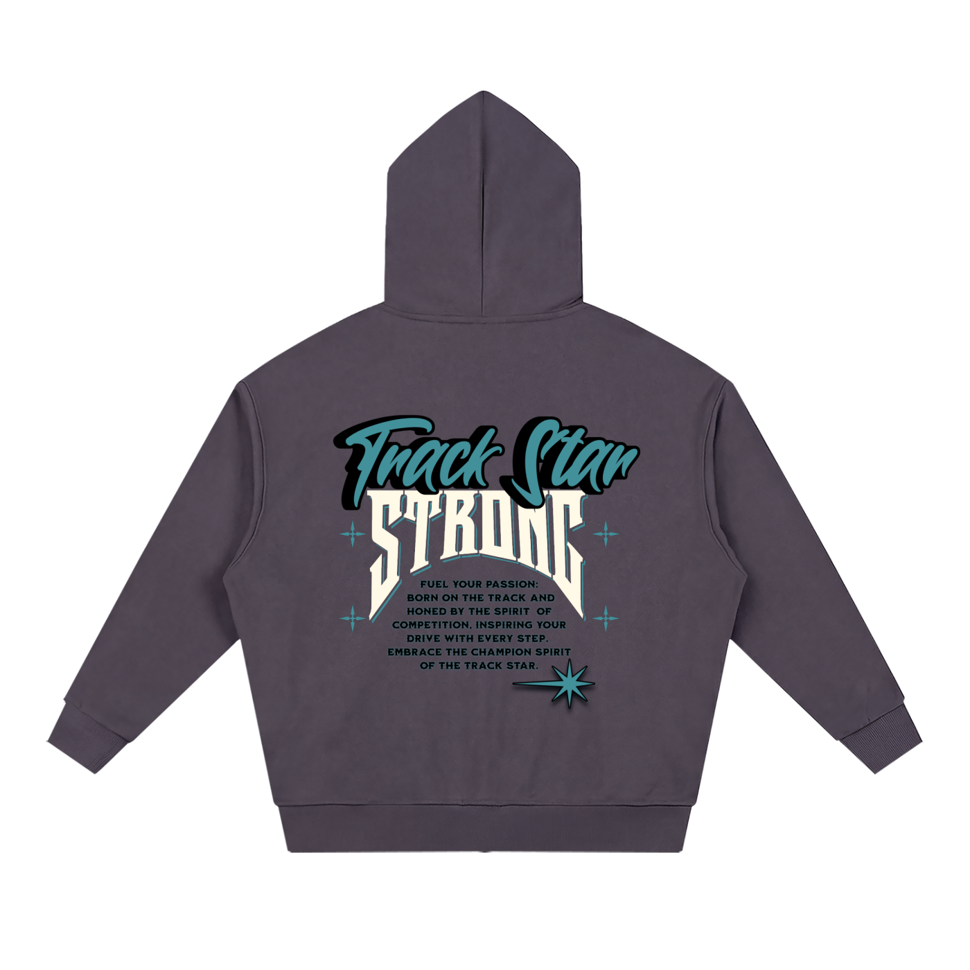 "Track Star" Unisex Full-Zip Drop Shoulder Hoodie