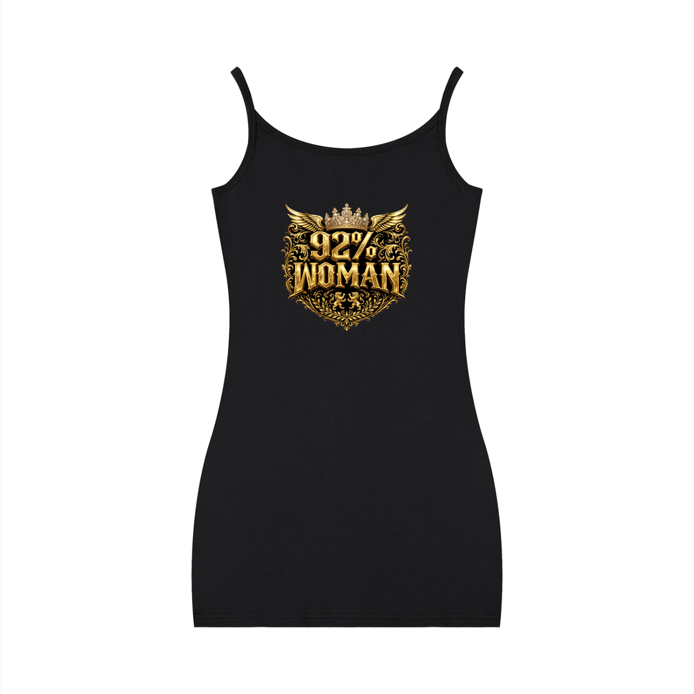 92% Woman – Women's Graphic Bodycon Sleeveless Mini Dress
