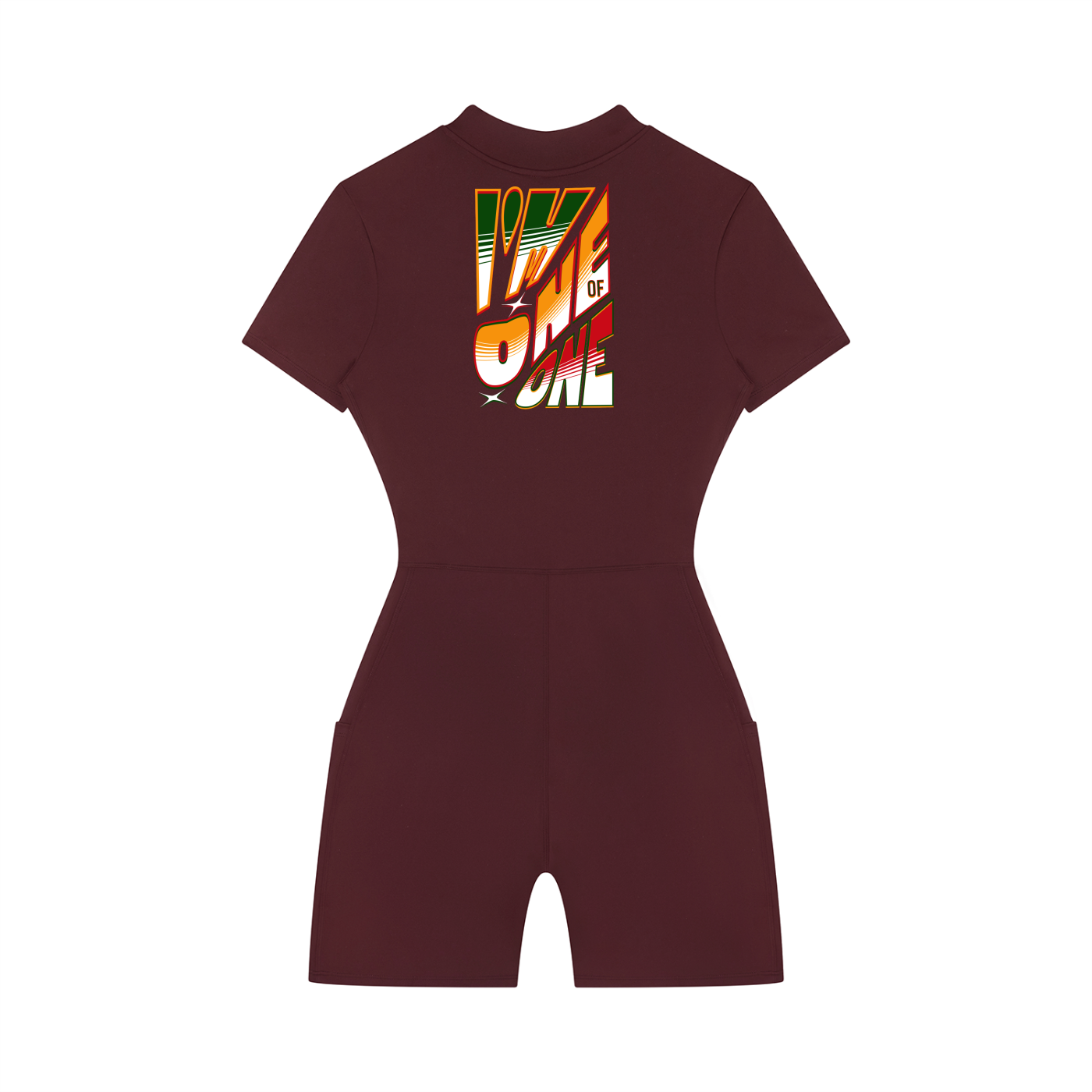 "I'm One Of One" Women's Quarter-Zip Short Sleeve Romper