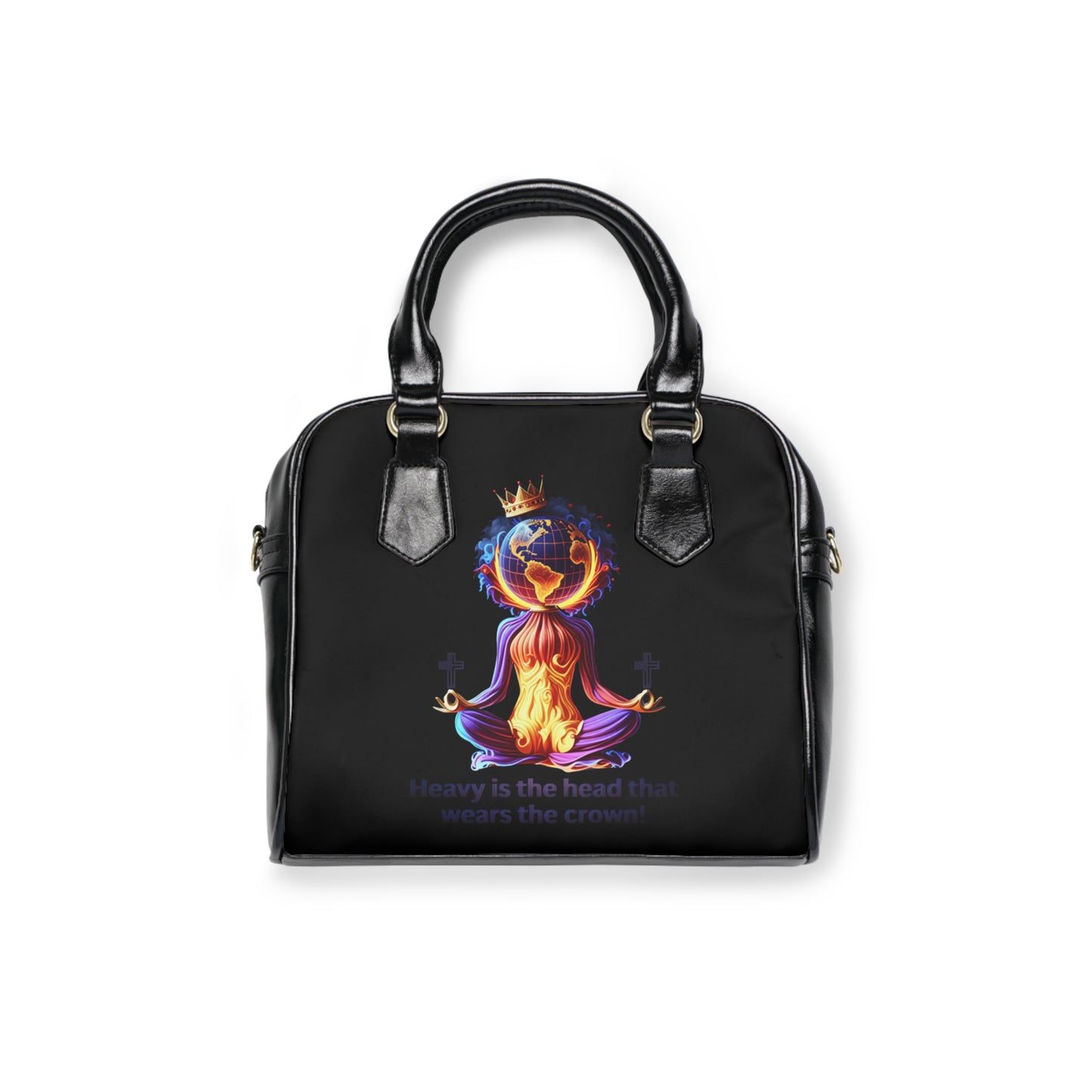 "Heavy is the Head" Shoulder Handbag for Women, Motivational Gift for Women, Custom Handbag for Women Empowerment