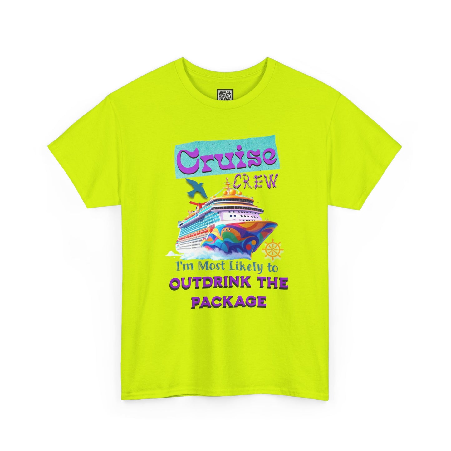 Cruise Crew Outdrink Package Tee | Fun Vacation T-Shirt | Perfect for Summer, Group Trips, Gifts, Drink Package T-Shirt for Cruise