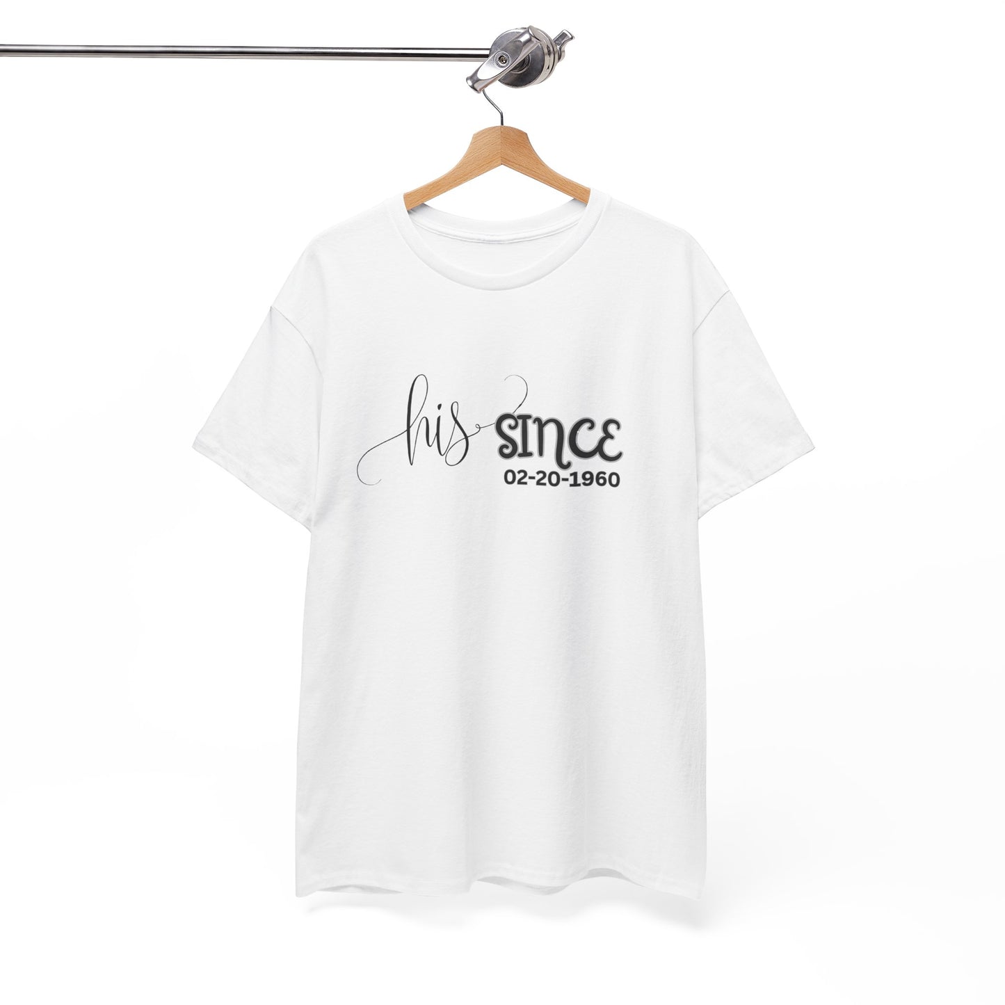 Personalized His and Hers Valentine T-Shirts, Custom Valentine T-Shirts, Unisex Valentine T-Shirts, T-Shirts for Couples, (Hers Solid Separately)