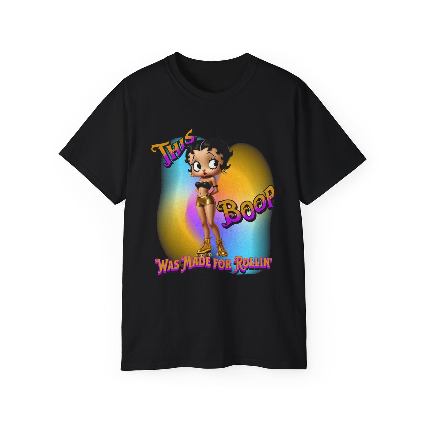 Retro Betty Boop Cartoon Tee, Fun Skater Themed T-Shirt, Vintage Skater Girl Shirt, Casual Wear, Betty Boop Design, Perfect Gift for Skater Fans