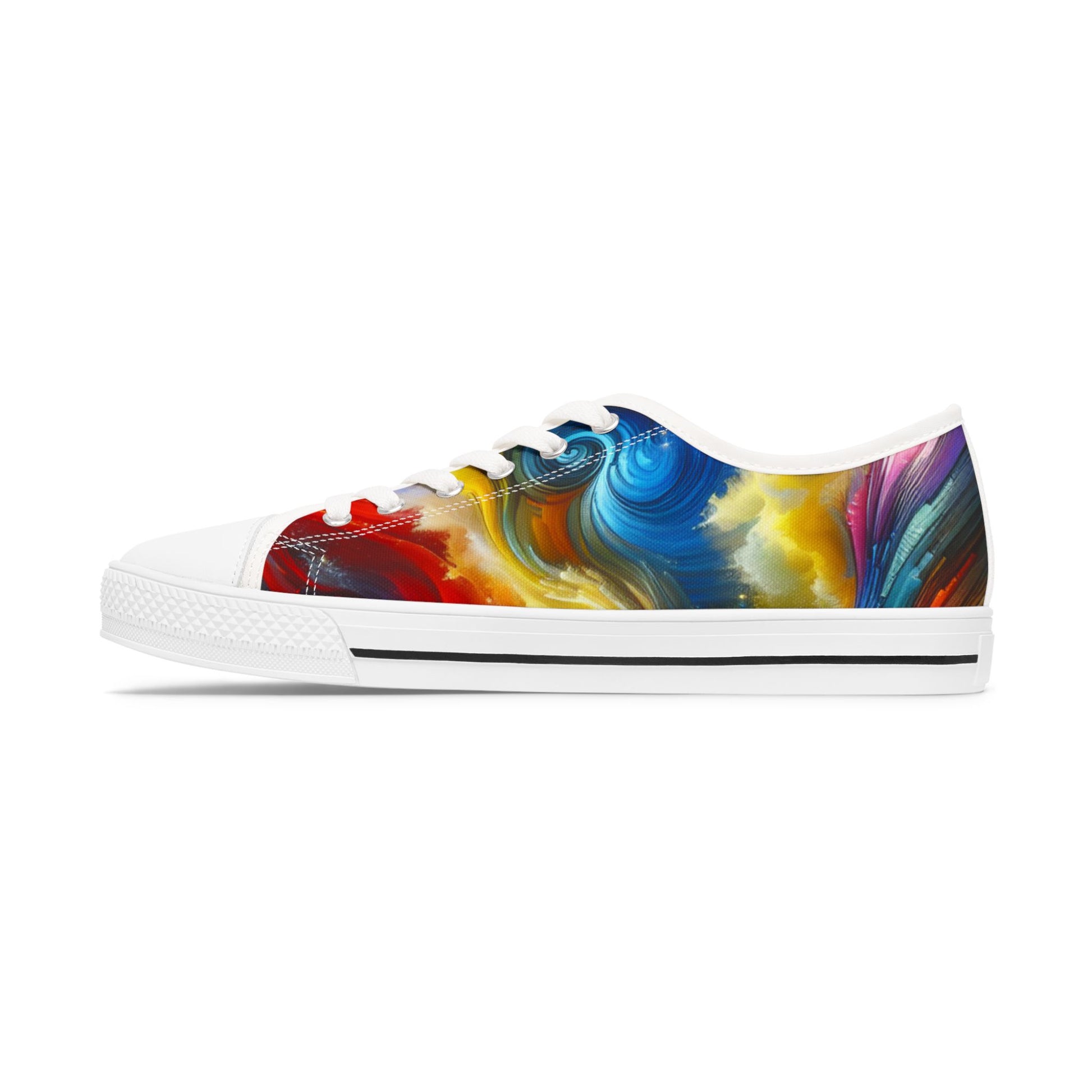 Vibrant Women's Low Top Sneakers, Colorful Casual Shoes, Trendy Tennis Shoes, Graffiti Sneakers, Lightweight Fashion Footwear
