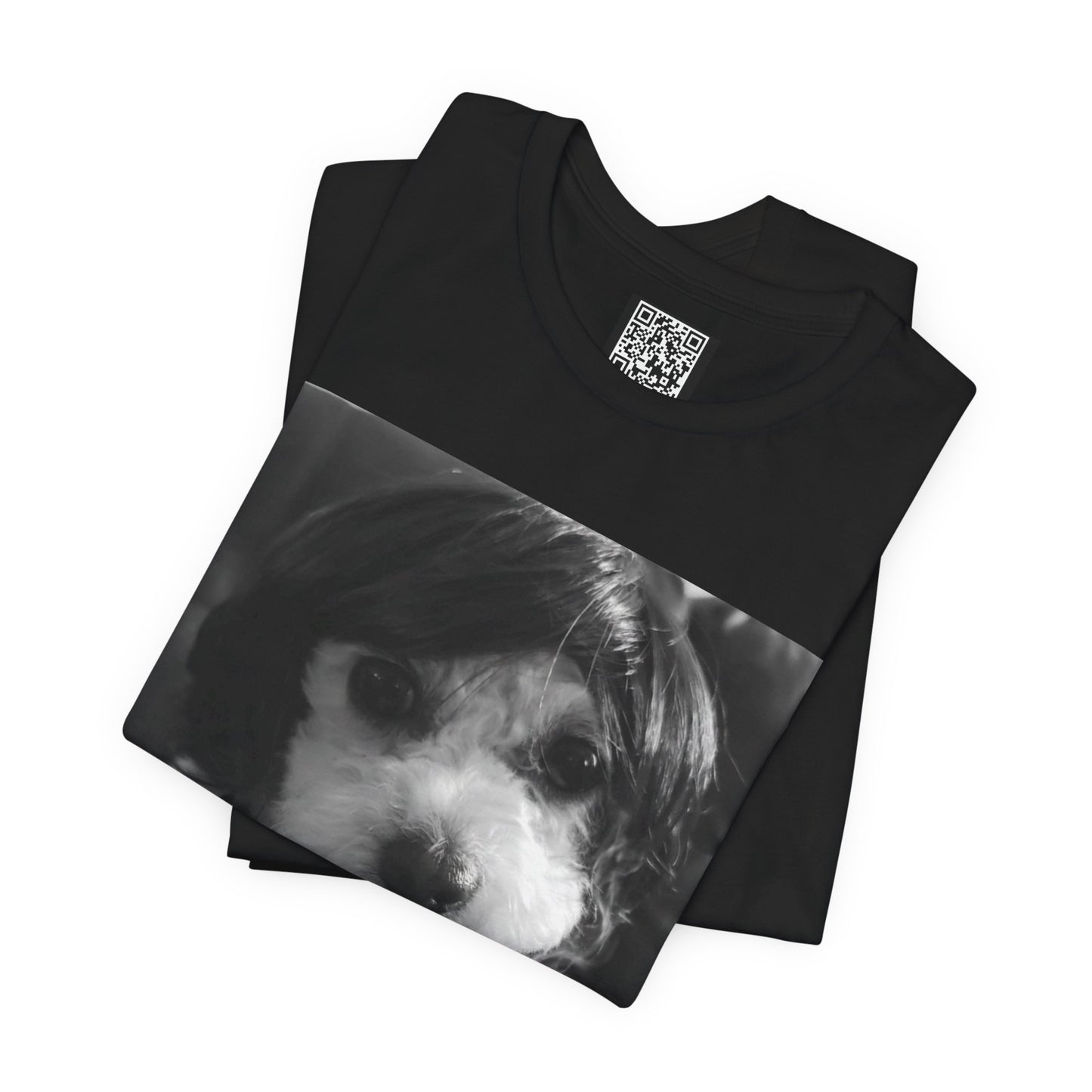 Personalized Dog Photo Tee — Retro Black & White Puppy Portrait T-Shirt