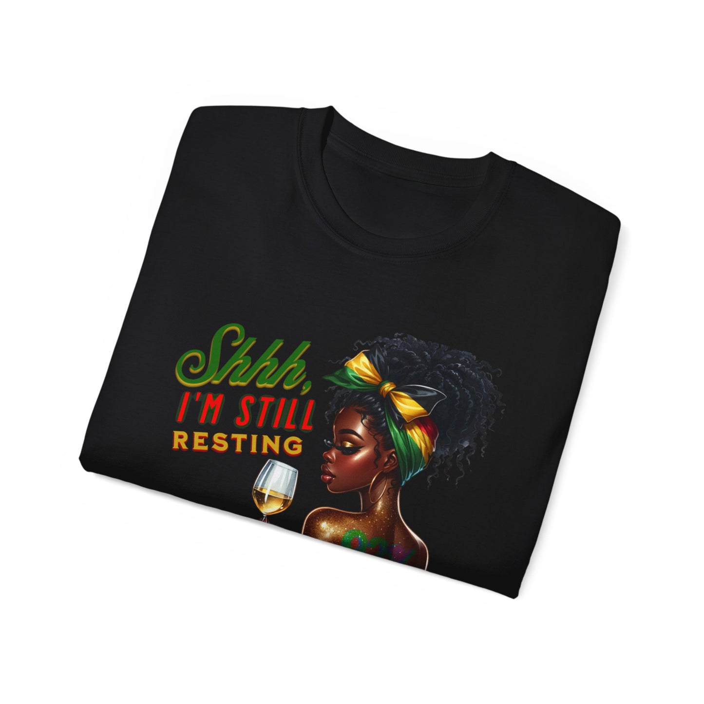 92% Black Women – Shhh, I’m Still Resting Tee, Melanin Magic Shirts, Black Women Empowerment Shirt, Black Excellence Tees, Self-Care & Rest