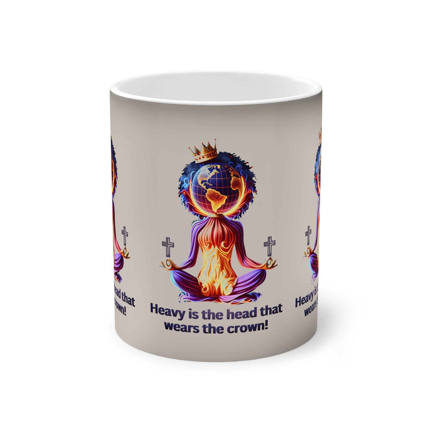 Heavy is the Head That Wears the Crown Color Changing Mug, 11oz, Magic Mug Watching a Secret Unfold with Every Sip