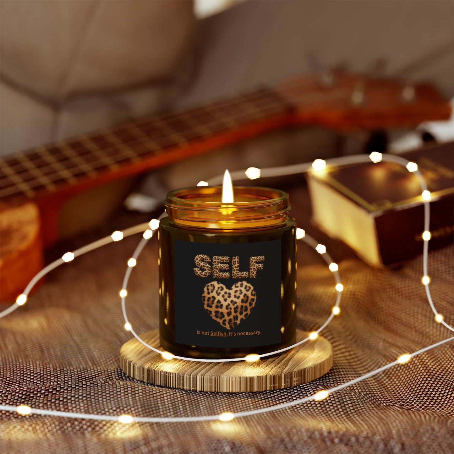 Self-Love Is Not Selfish, It's Necessary Scented Candles, Coconut Apricot Wax (4oz, 9oz)