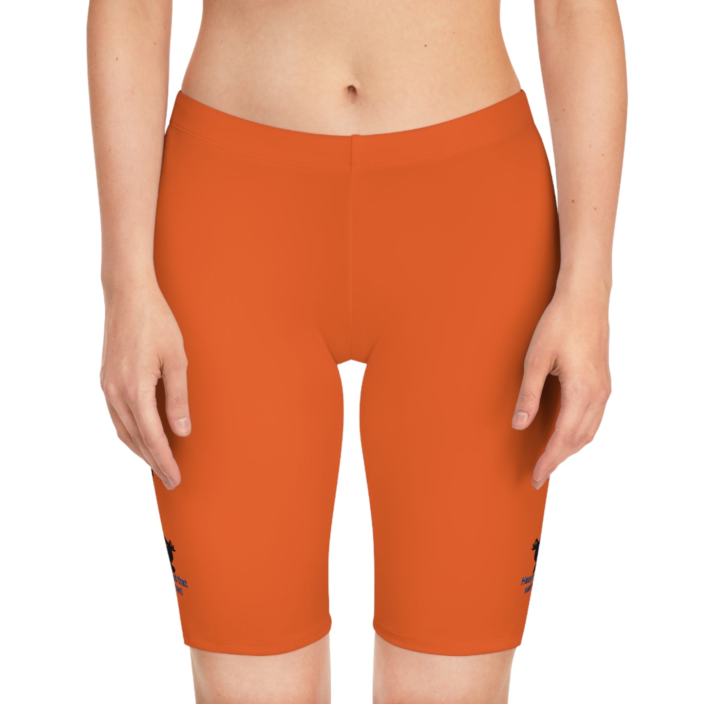 Empowered Motion Bike Shorts, Activewear Shorts, Orange Bike Shorts,