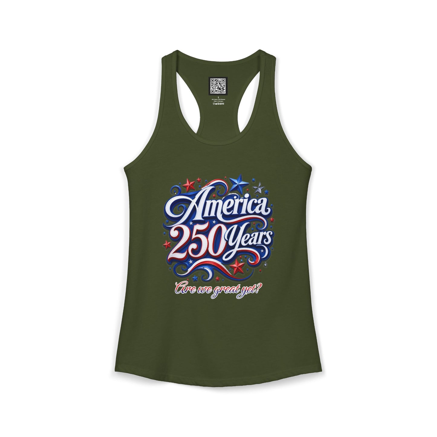 Women's America 250 Year's Racerback Tank 4th of July T-Shirt