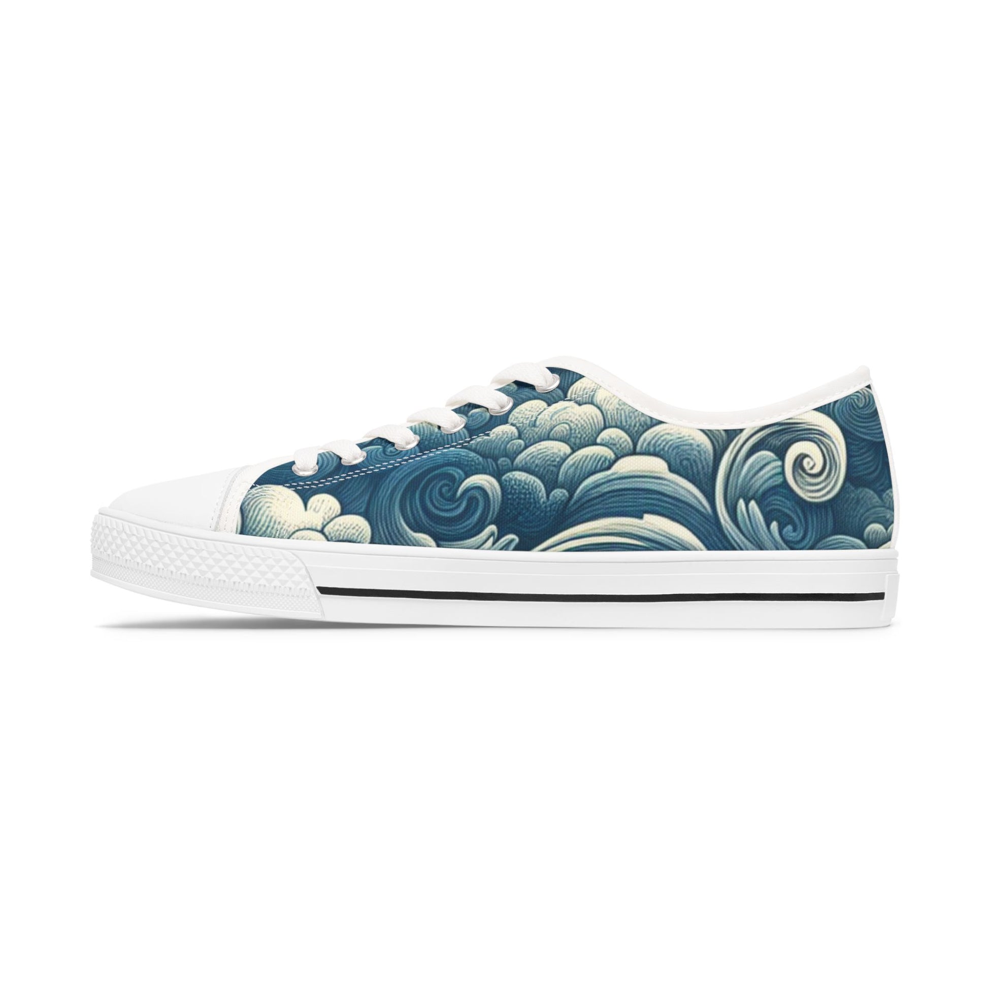 Women's Artistic Cloud Print Sneakers | Trendy Low-Top Shoes, Walking Sneakers, Casual Footwear, Gift for Her, Unique Sneaker Design