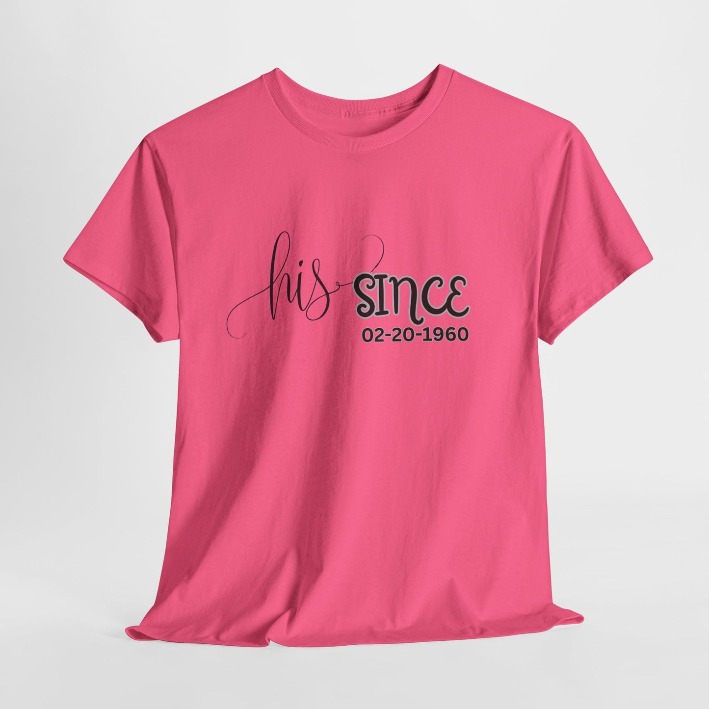Personalized His and Hers Valentine T-Shirts, Custom Valentine T-Shirts, Unisex Valentine T-Shirts, T-Shirts for Couples, (Hers Solid Separately)
