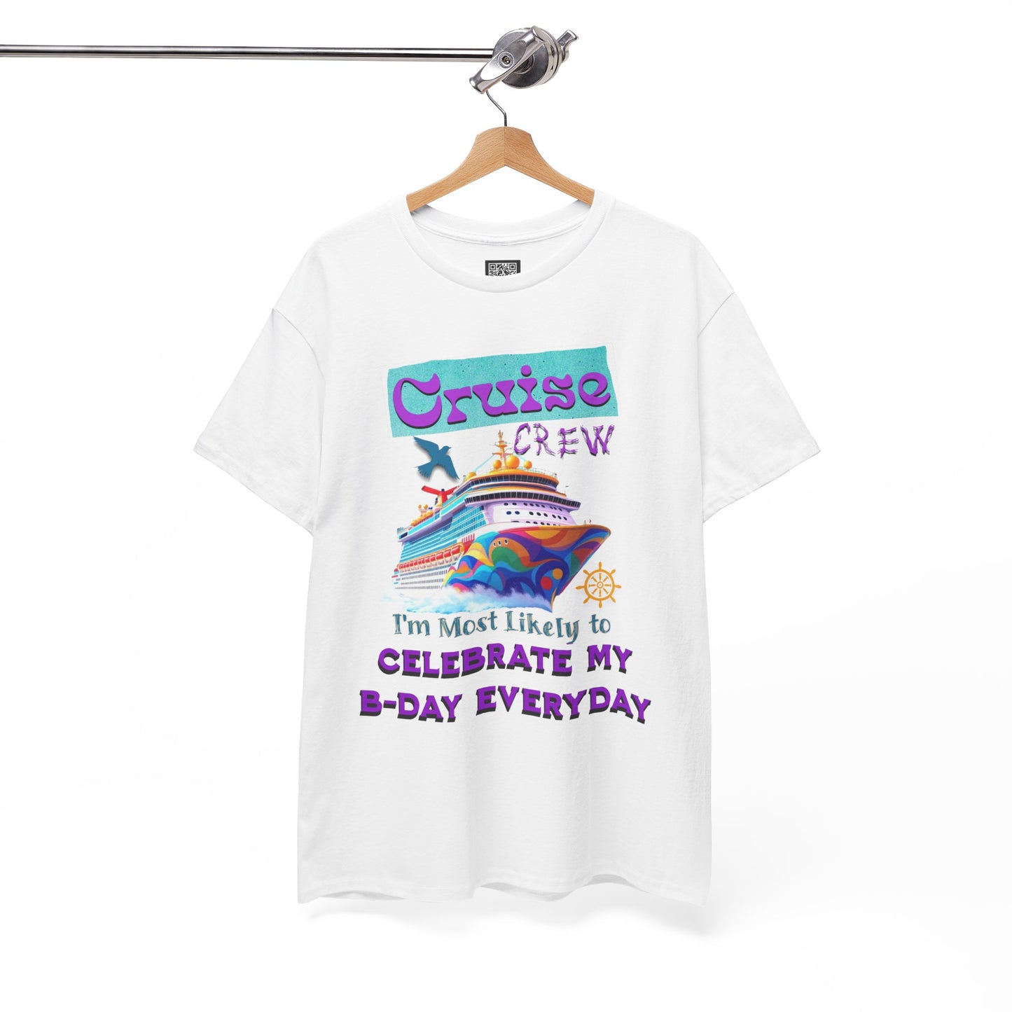 Cruise Crew Birthday Tee, Unisex Cotton T-Shirt, Vacation Apparel, Party Outfit, Gift for Travelers, Fun Cruise Wear, Cruise Birthday T-Shirt
