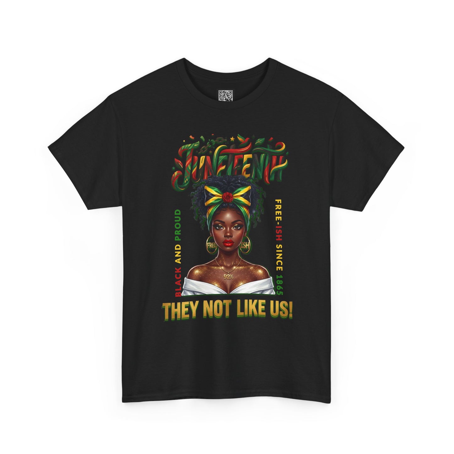 Juneteenth Black and Proud Tee — "They Not Like Us" Black Pride Shirt