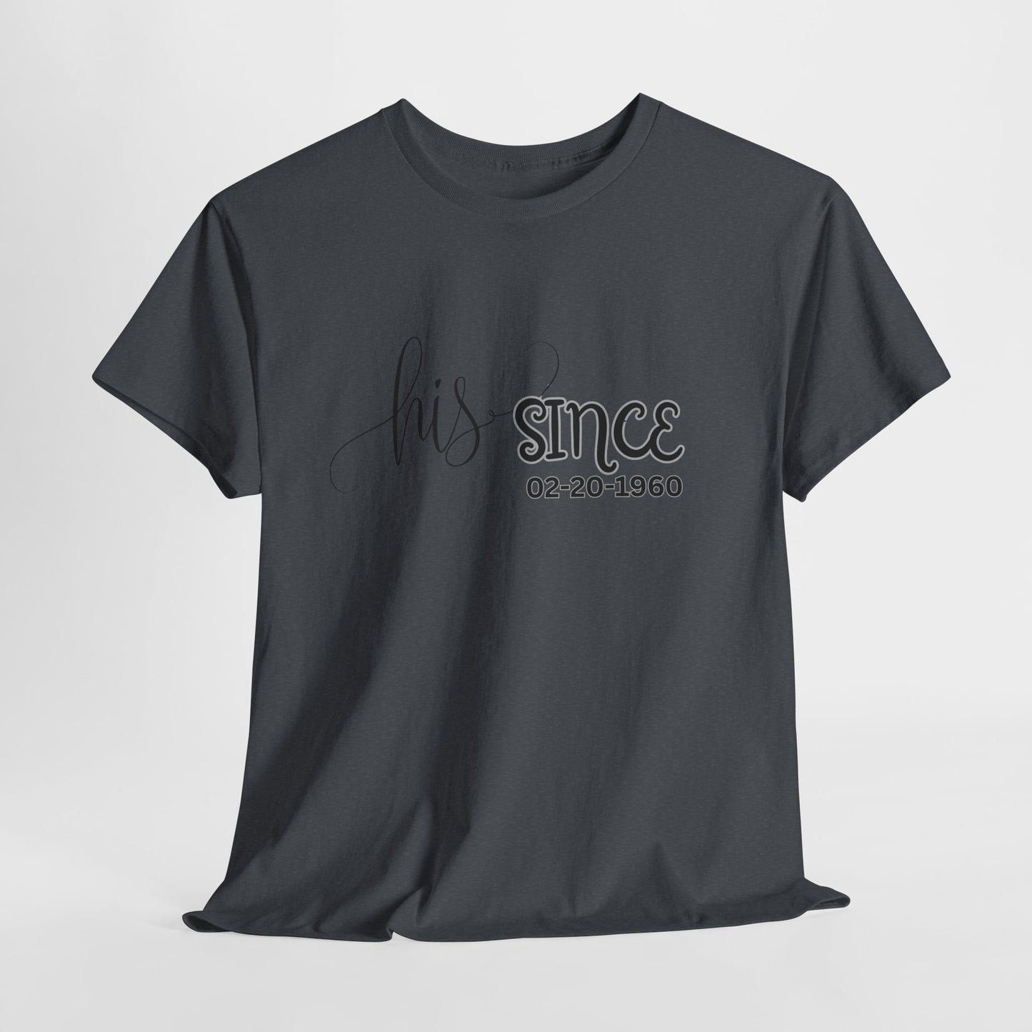 Personalized His and Hers Valentine T-Shirts, Custom Valentine T-Shirts, Unisex Valentine T-Shirts, T-Shirts for Couples, (Hers Solid Separately)