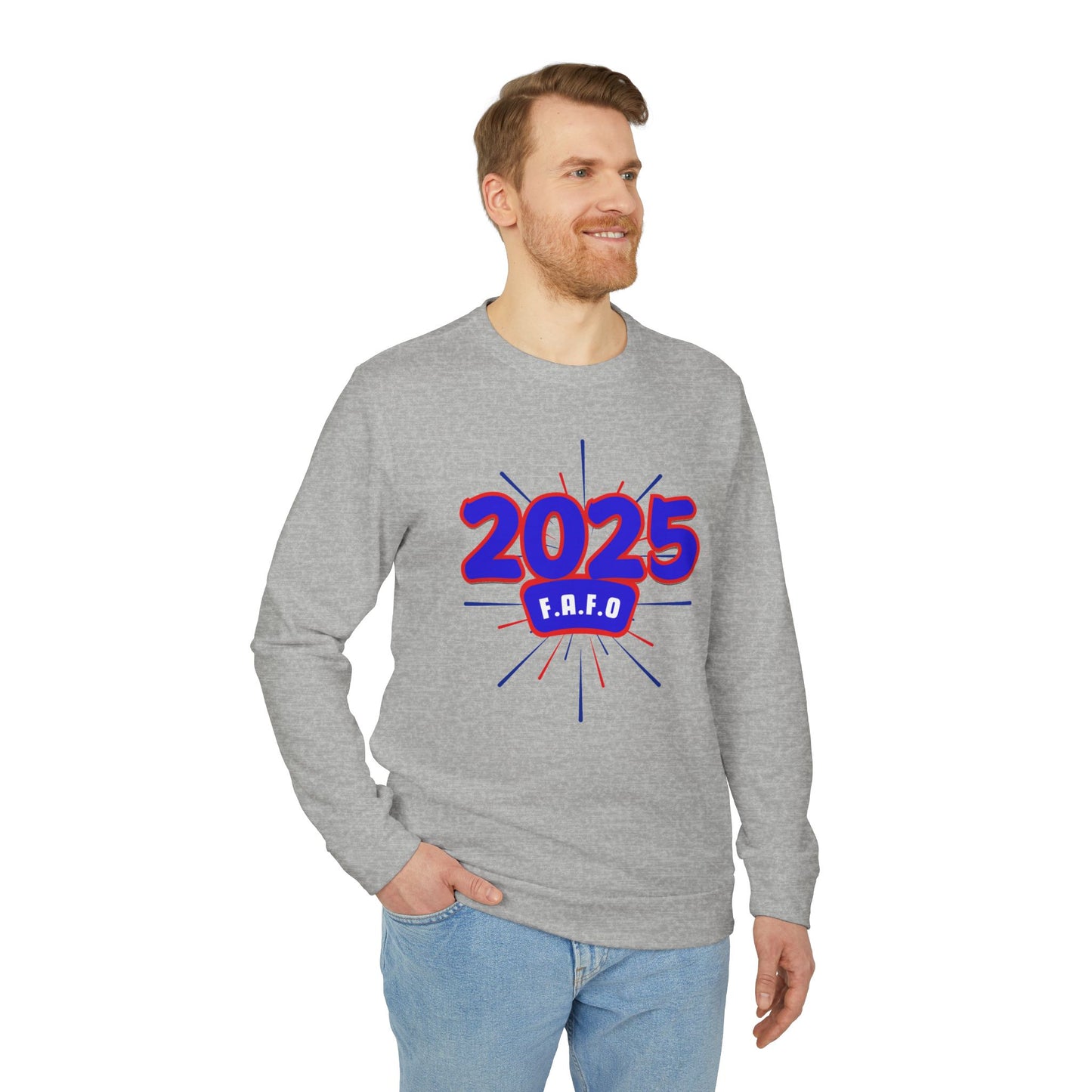 Adidas Unisex Fleece "F.A.F.O." Crewneck Sweatshirt, Anti-Trump Regime Shirt, Fight Oligarchy Shirts, F around... You Know the Rest Shirt