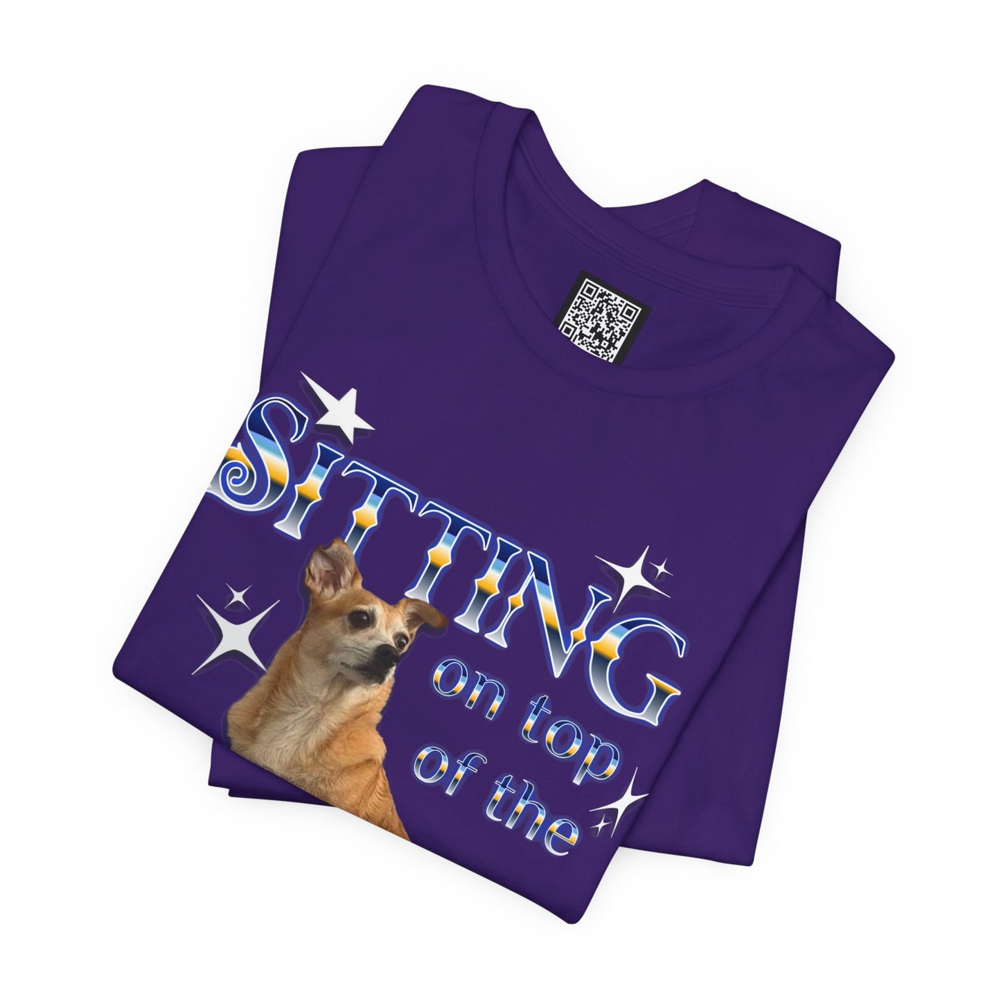 Personalized T‑Shirt for Pets— "Sitting on Top of the World" Chihuahua Graphic Tee