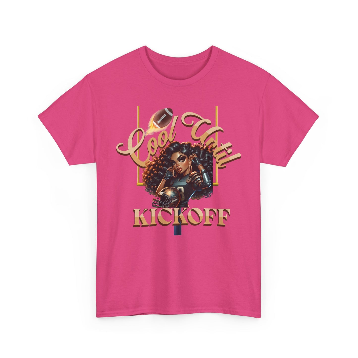 Cool Vibes Kickoff T-Shirt, Game Day Tee, Chic Football Apparel, Football Girl Shirt, Woman Glam Football Shirt, Cute Football Tees, Football Shirts