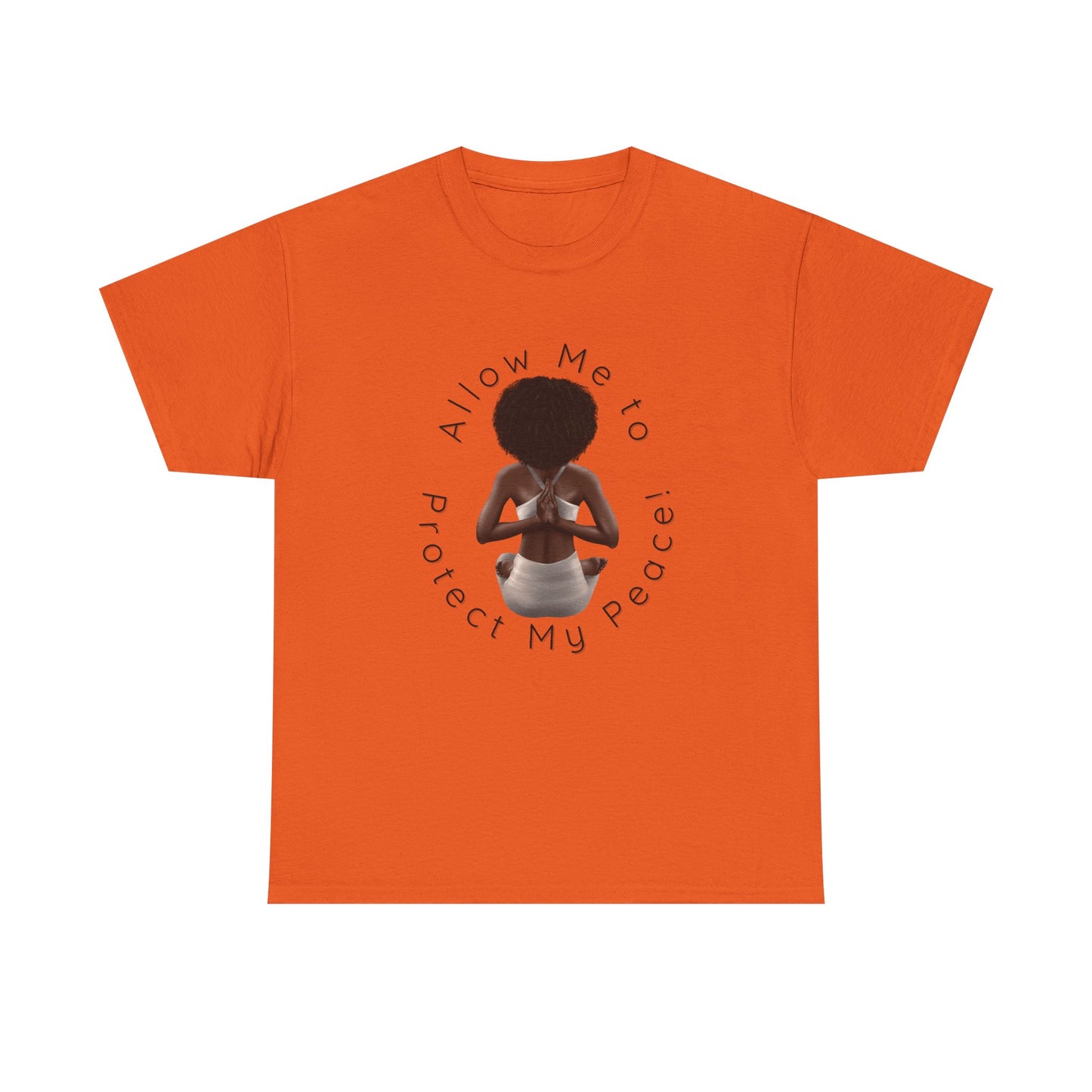 Protect My Peace Yoga Art - Afrocentric Serenity T-Shirt, Black History Month Shirts, T-Shirt Gift for Black Women, Gift for Yoga Enthusiast