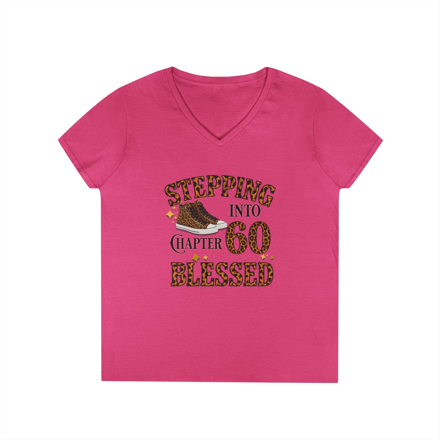 Stepping Into Chapter 60 Blessed V-Neck Tee