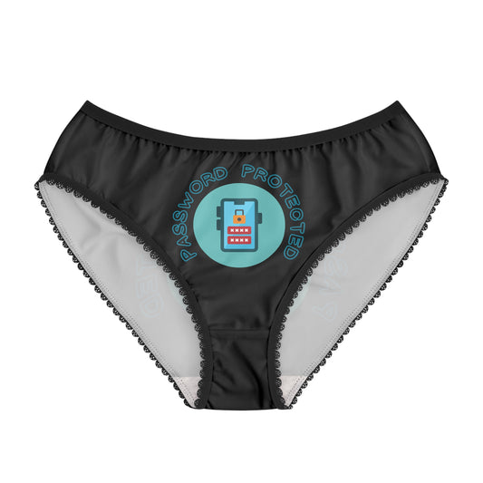 Password Protected Women's Briefs, Cute Women's Underwear,