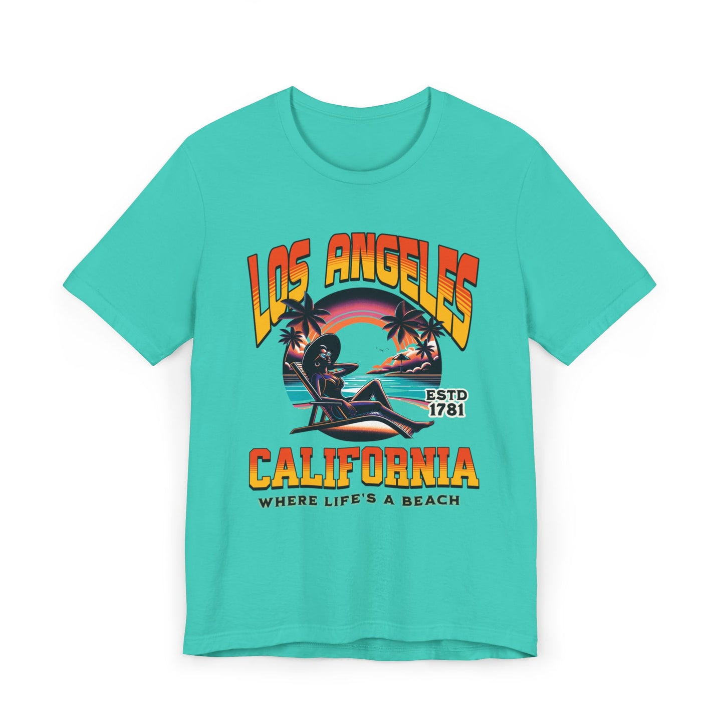Los Angeles Vibes – “Where Life’s a Beach” Tee, Los Angeles Style Clothing, Beach Style T-Shirt, Rep Your City Los Angeles