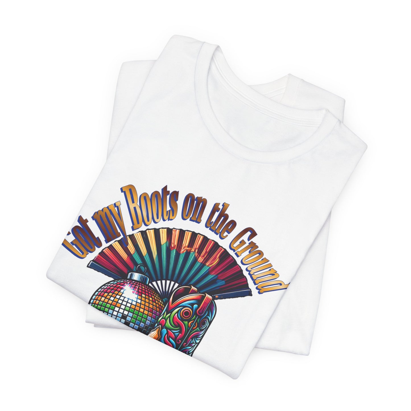 Boots on the Ground Groove Tee, Disco Ball Unisex Jersey Tee - Fun Tee for Latest Dance Crave Boots on the Ground Music Lovers