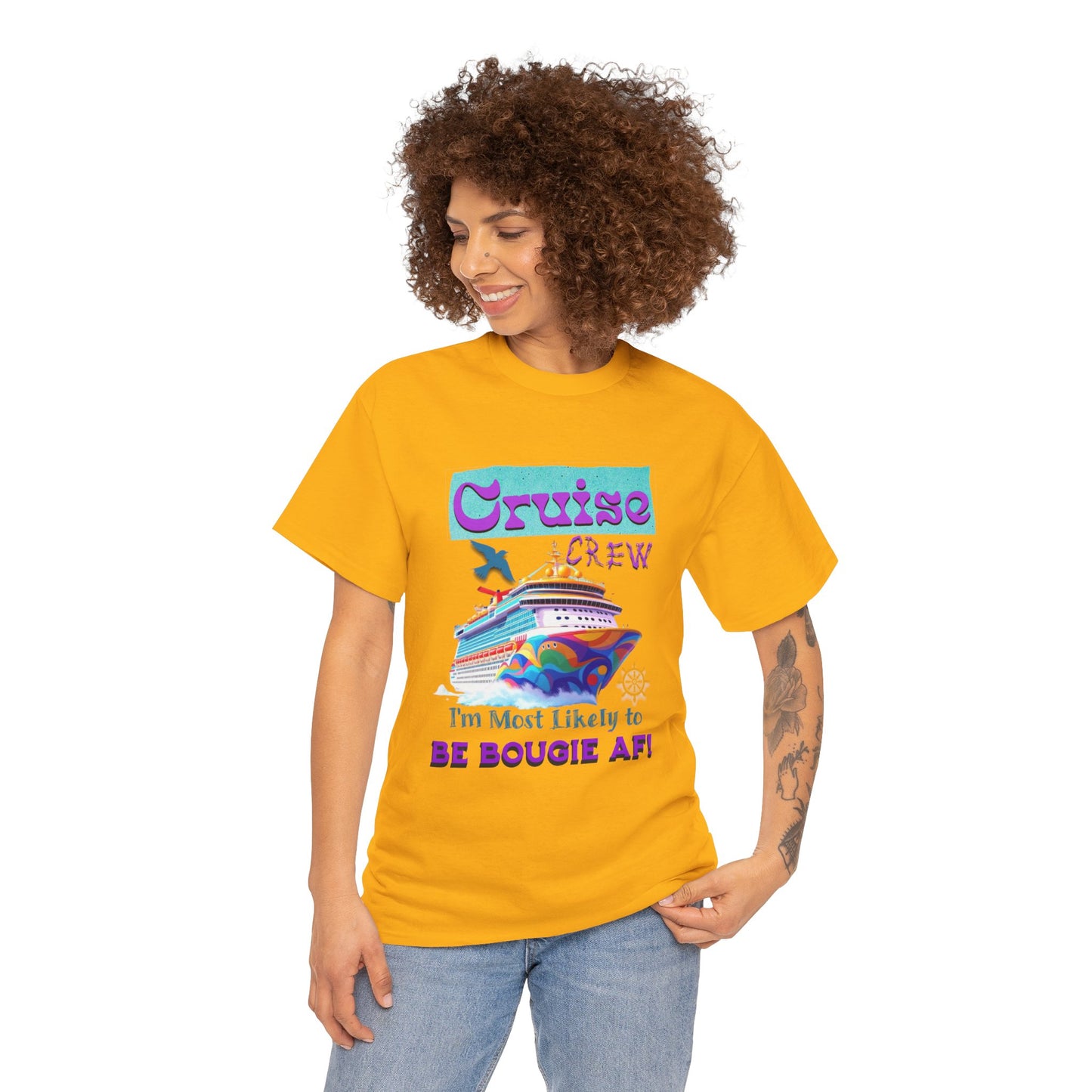 Cruise Crew Tee - I'm Most Likely to Be Bougie AF, Travel Shirt, Vacation Apparel, Cruise Outfits, Summer Fun Clothing for the Bougie Crew