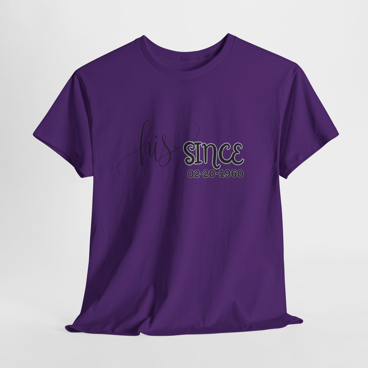 Personalized His and Hers Valentine T-Shirts, Custom Valentine T-Shirts, Unisex Valentine T-Shirts, T-Shirts for Couples, (Hers Solid Separately)