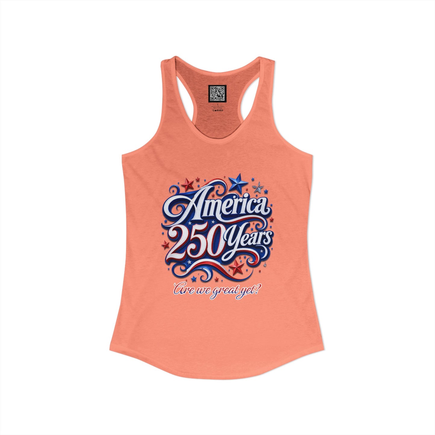 Women's America 250 Year's Racerback Tank 4th of July T-Shirt