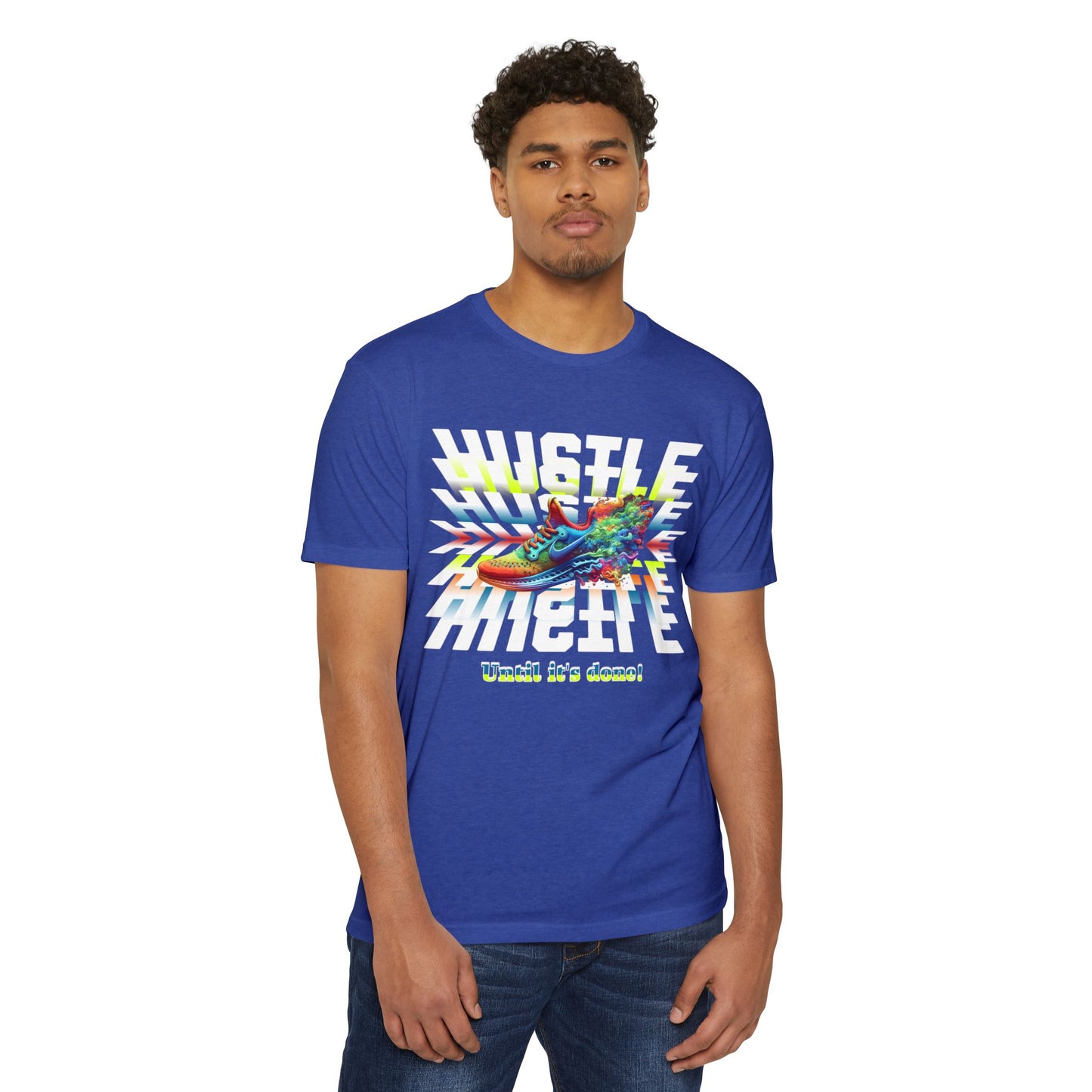Unisex Motivational Hustle T-Shirt, Never Give Up Shirt, Hustle and Motivate Shirt, Perseverance and Commitment Tees