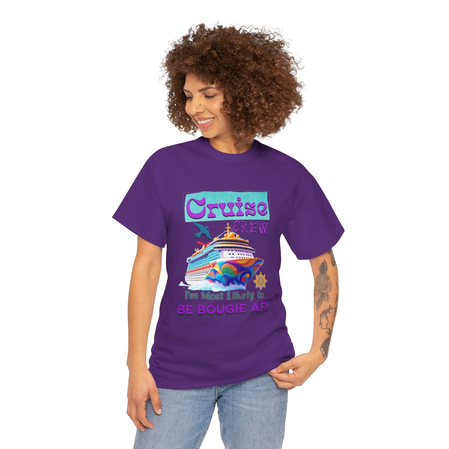 Cruise Crew Tee - I'm Most Likely to Be Bougie AF, Travel Shirt, Vacation Apparel, Cruise Outfits, Summer Fun Clothing for the Bougie Crew