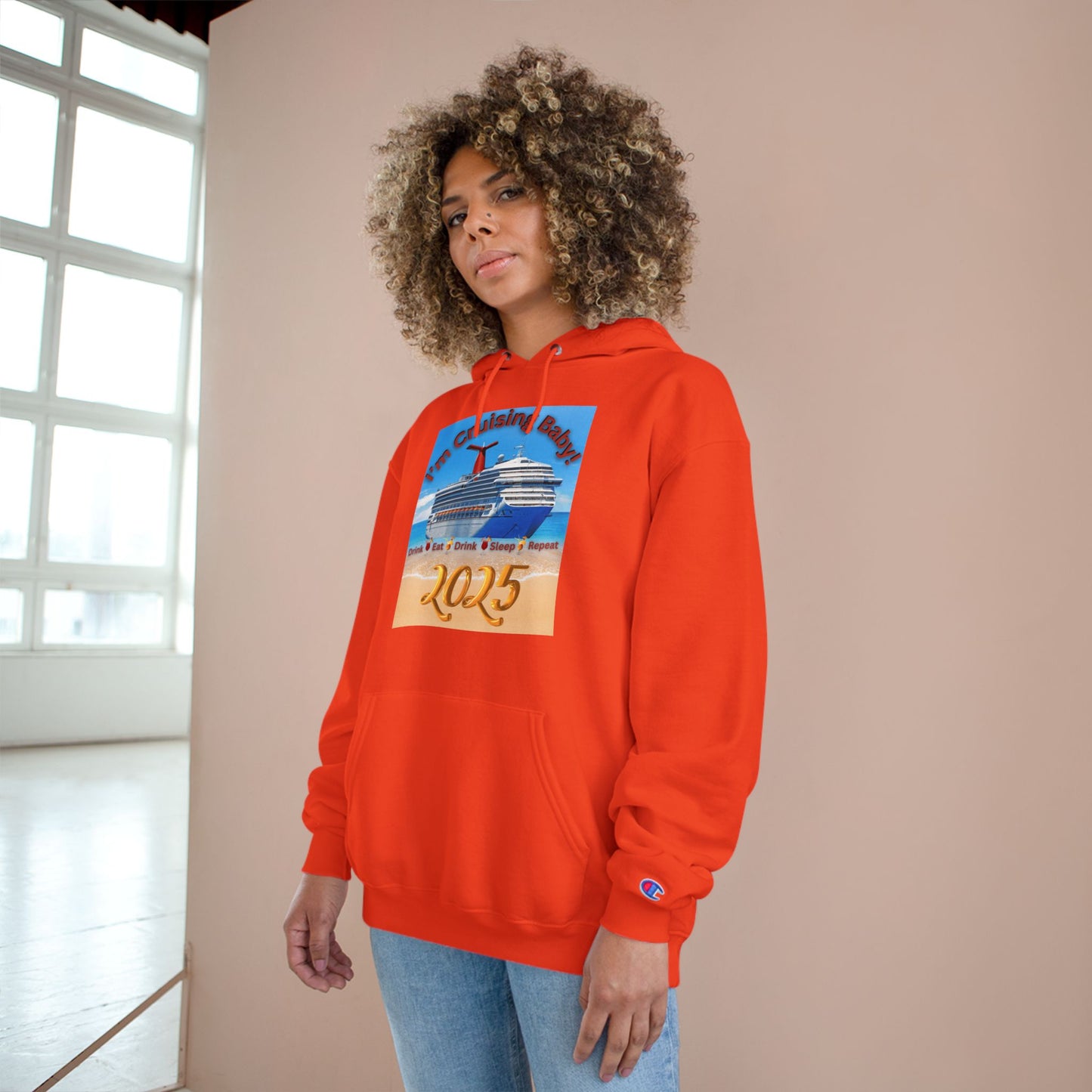 "I'm Cruising Baby 2025" Champion Hoodie, Men and Women Cruise Hoodie 2025, Bon Voyage Shirts 2025, Sailing Shirts