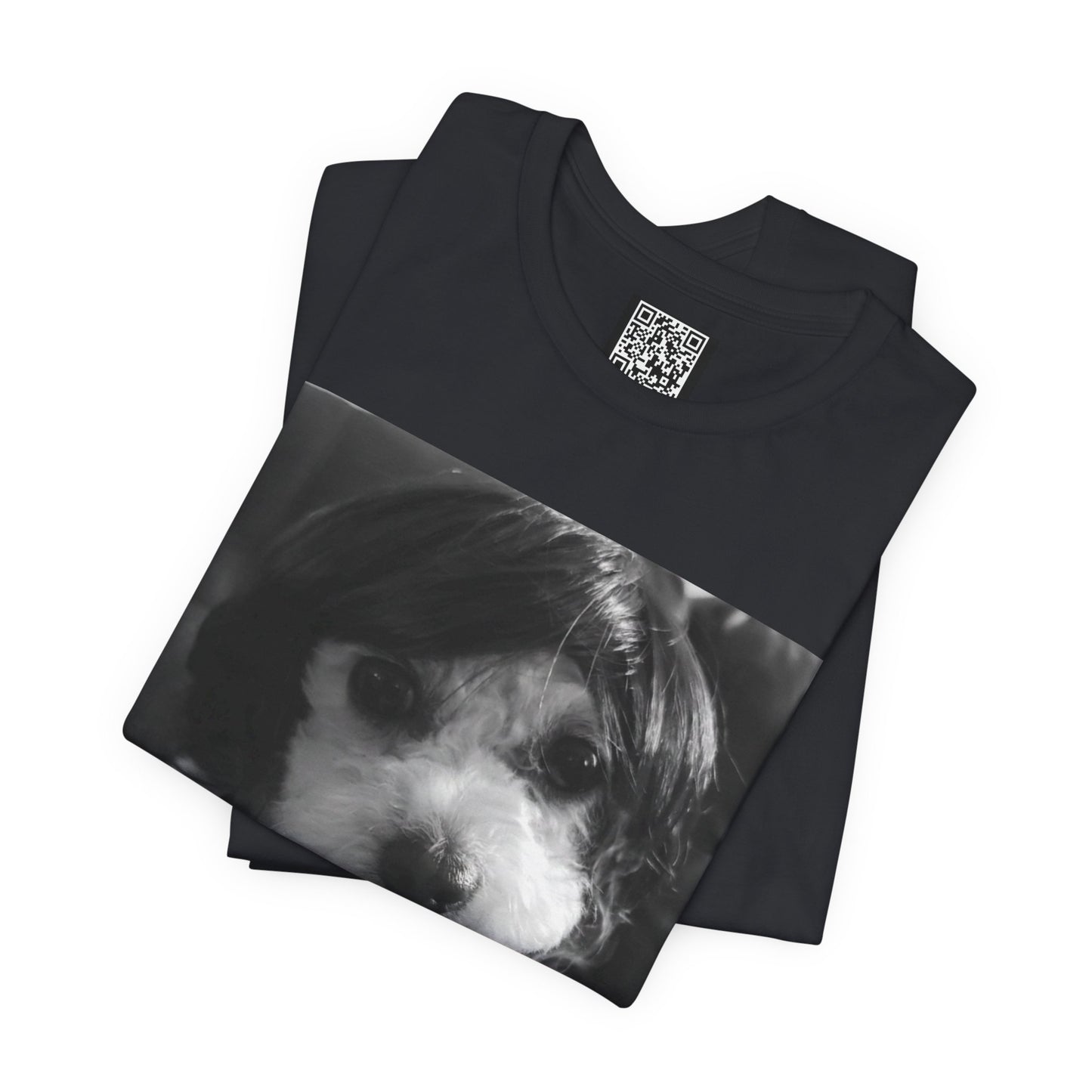 Personalized Dog Photo Tee — Retro Black & White Puppy Portrait T-Shirt