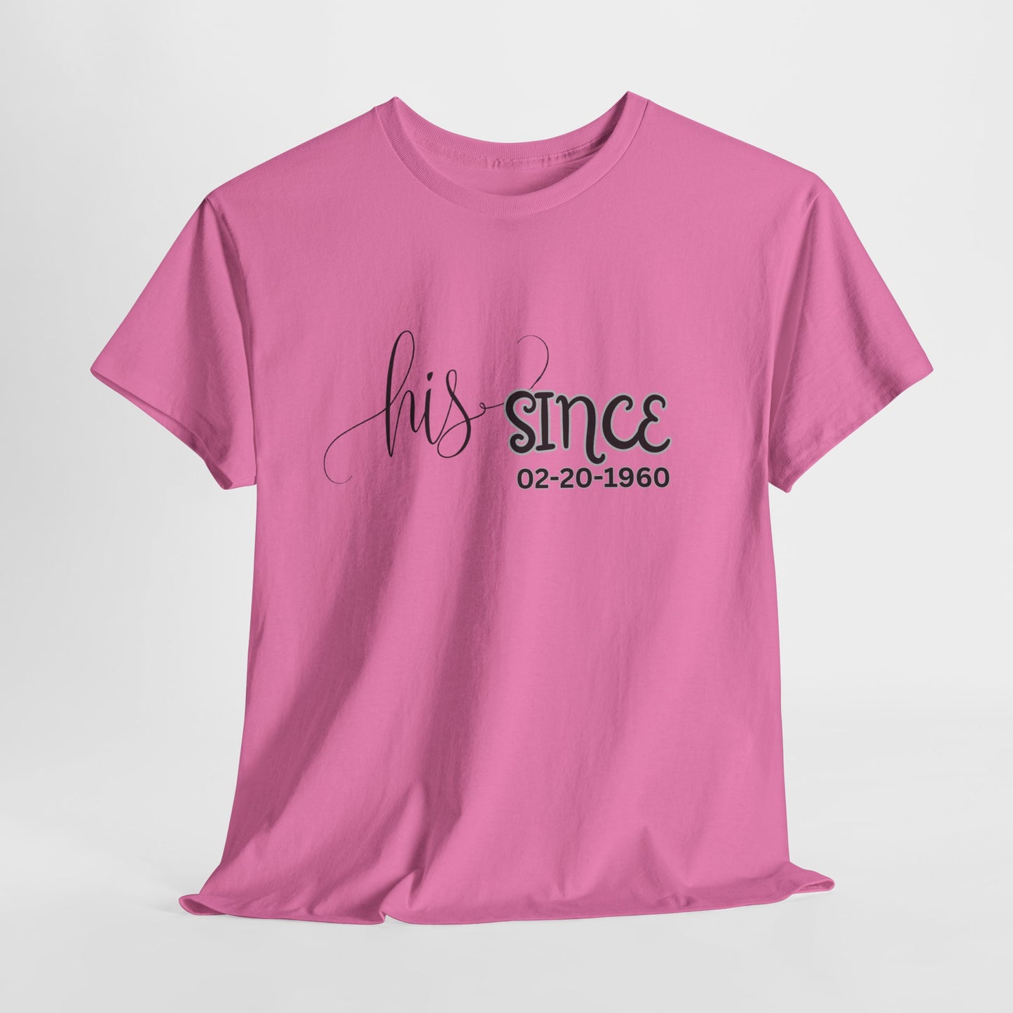Personalized His and Hers Valentine T-Shirts, Custom Valentine T-Shirts, Unisex Valentine T-Shirts, T-Shirts for Couples, (Hers Solid Separately)