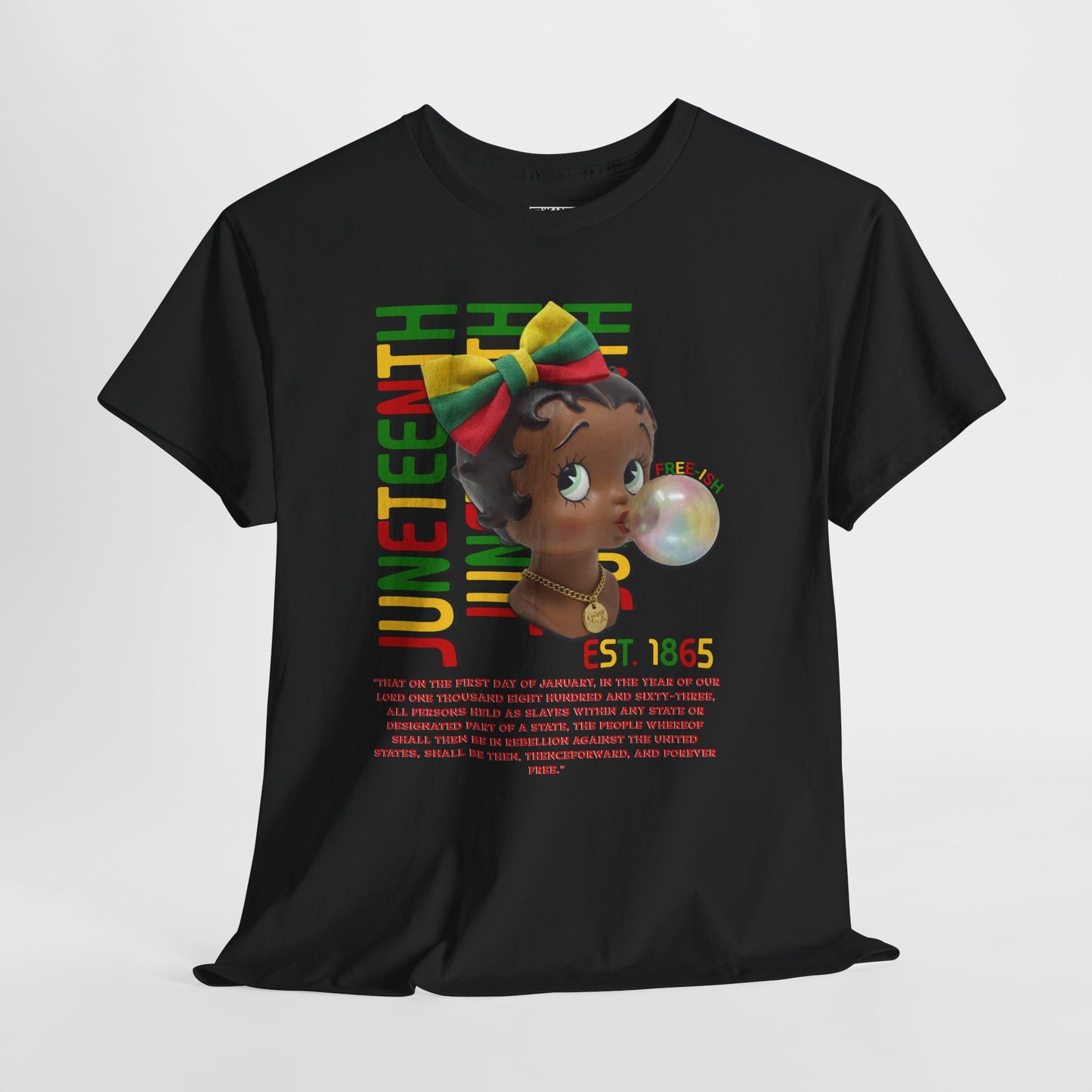 Juneteenth Betty Boop Graphic Tee — "Juneteenth Est. 1865" Celebration T-Shirt