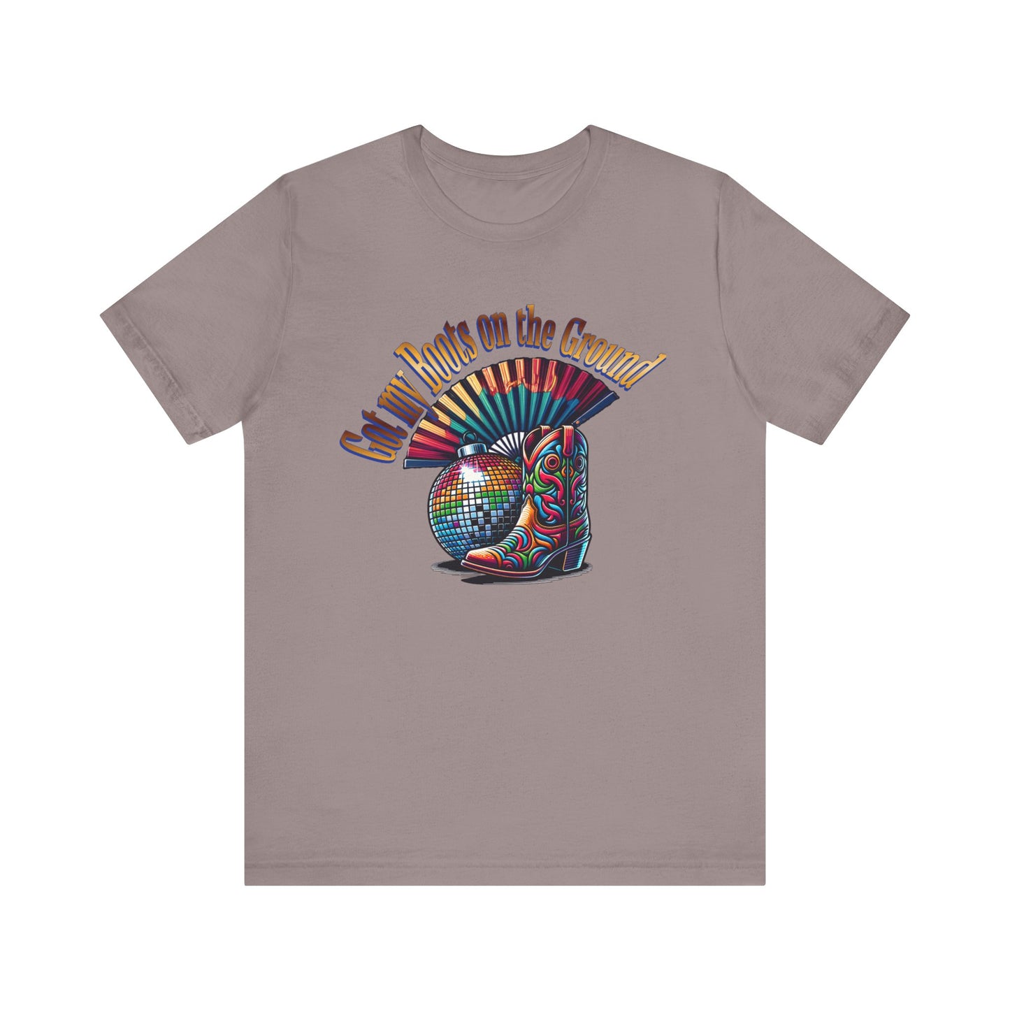 Boots on the Ground Groove Tee, Disco Ball Unisex Jersey Tee - Fun Tee for Latest Dance Crave Boots on the Ground Music Lovers