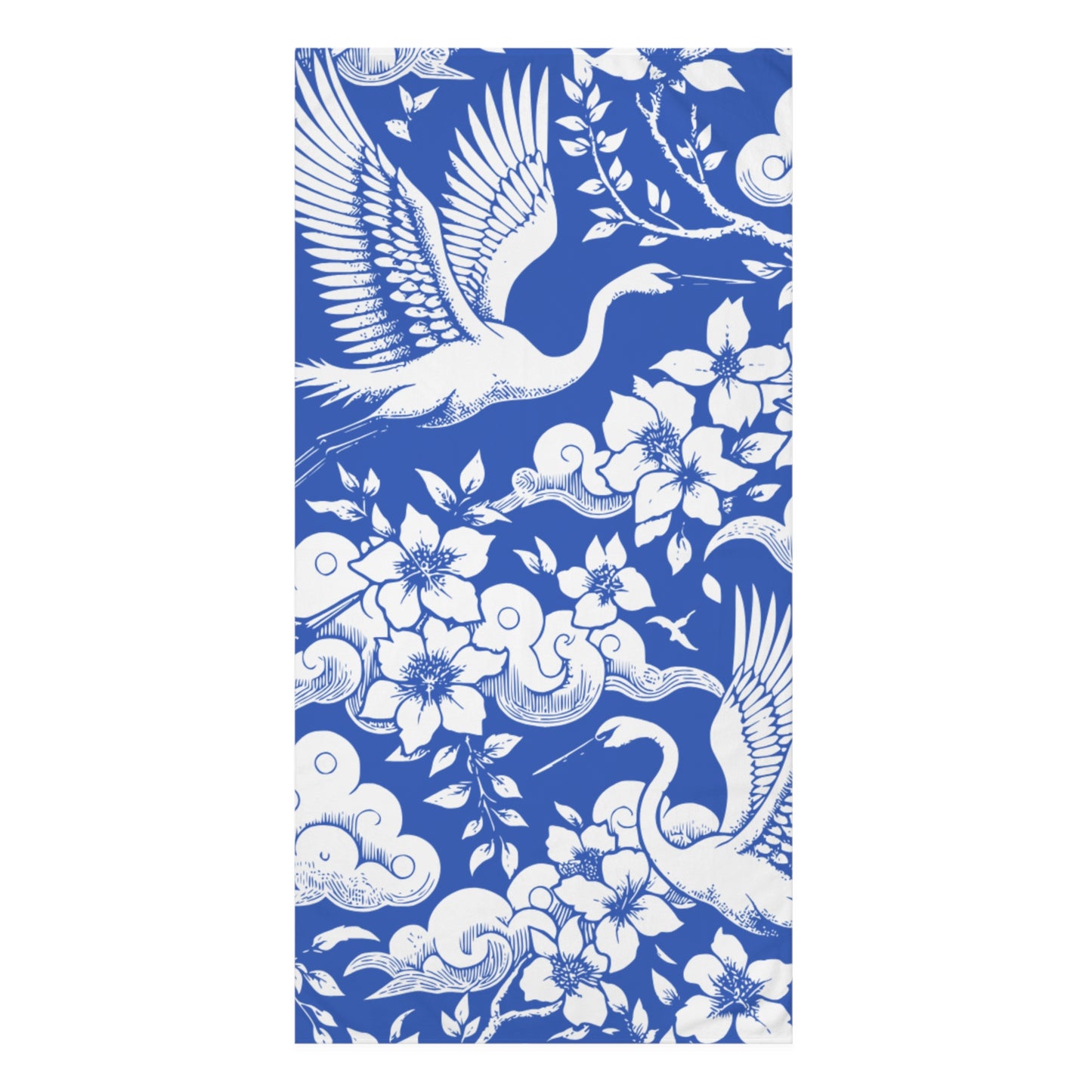 Elegant Crane-Pattern Mink-Cotton Towel, Beautiful Spa Gift, Beach Accessory, Bathroom Decor, Elegant Beach Towel, Home Gift